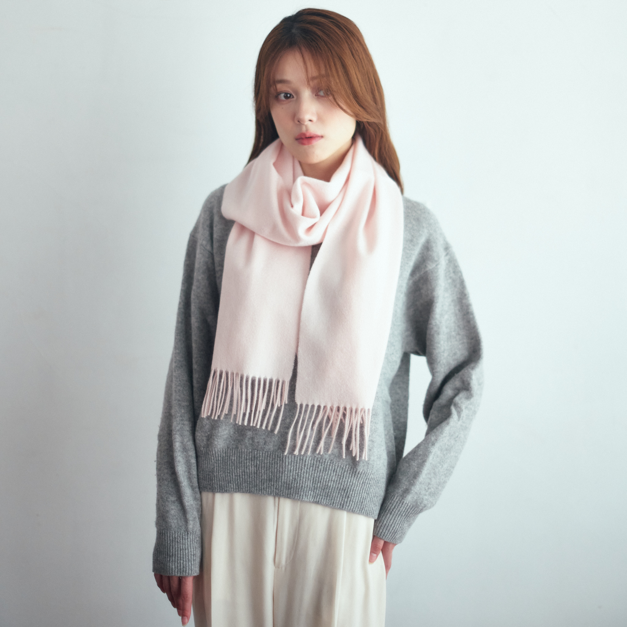 【名入れ/ボックス付】カシミヤ100%マフラーとメンズグローブセット