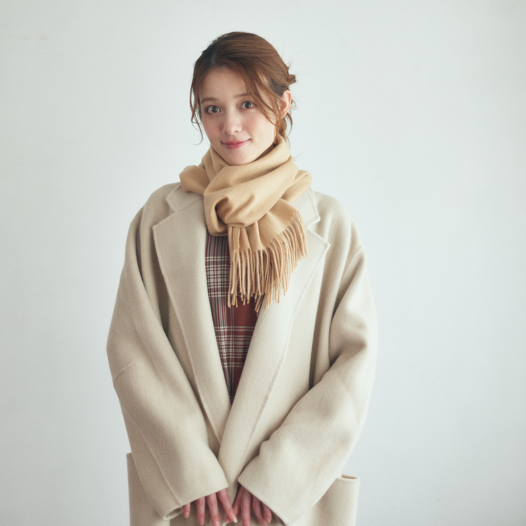 【名入れ/クリスマス限定ボックス付】カシミヤ100%マフラー・レディースグローブ・ムードネックレス