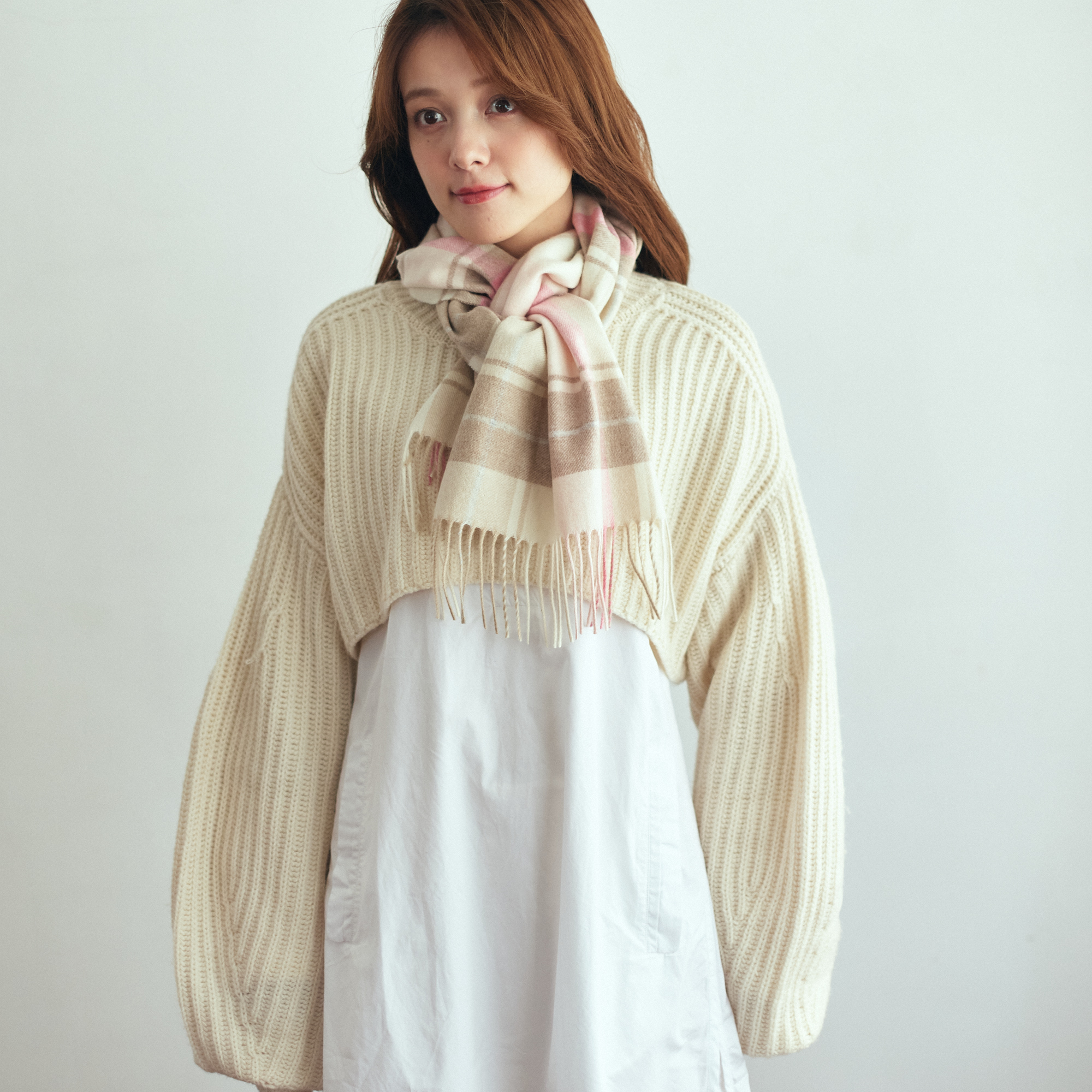 【名入れ/クリスマス限定ボックス付】カシミヤ100%マフラー・メンズグローブ・リップセット