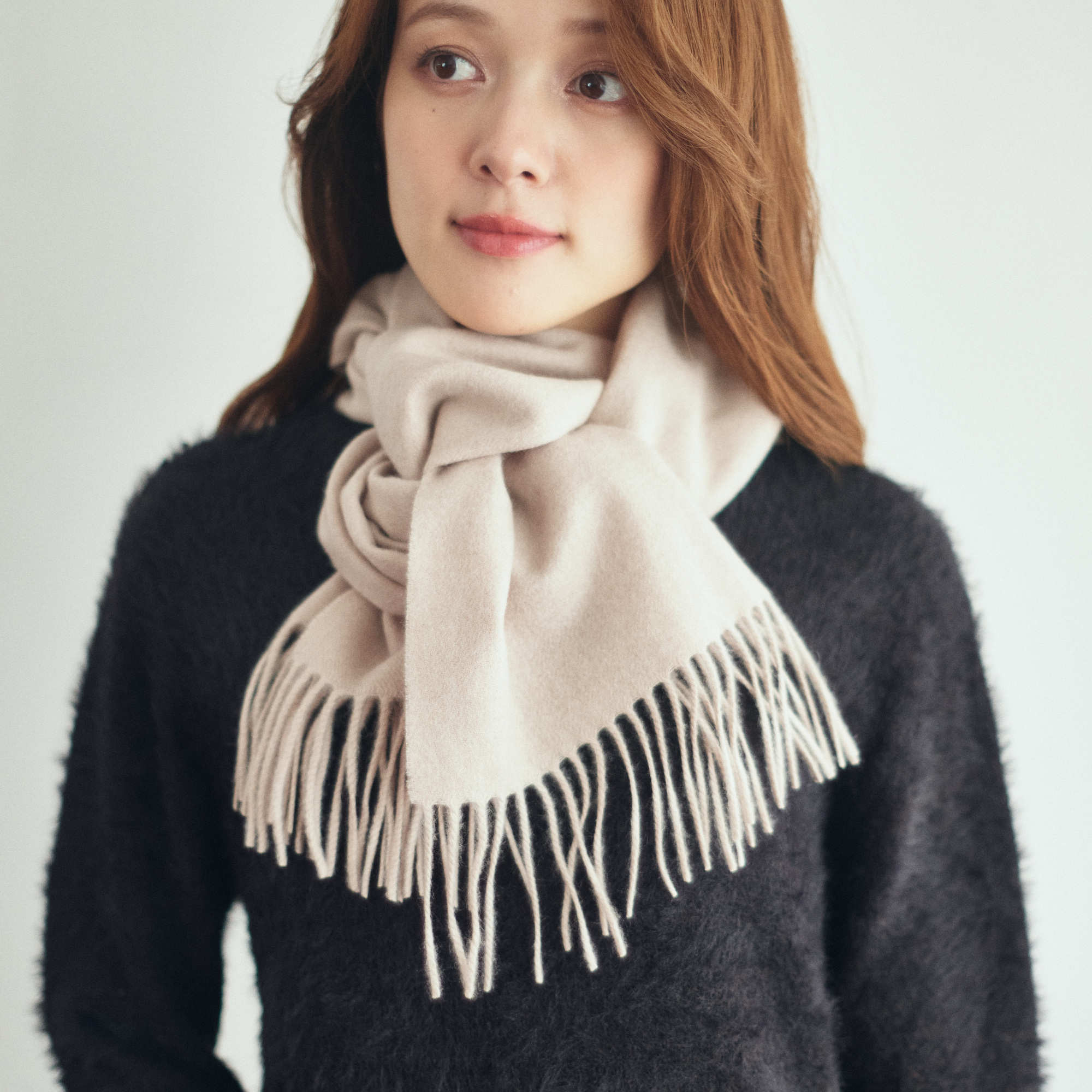 【名入れ/クリスマス限定ボックス付】カシミヤ100%マフラー・メンズグローブ・リップセット