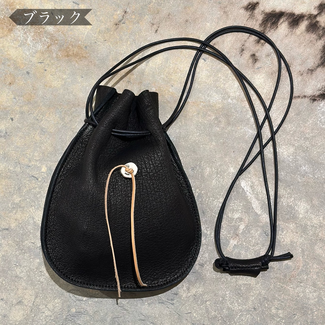 巾着ショルダーポーチ Looseley ディア