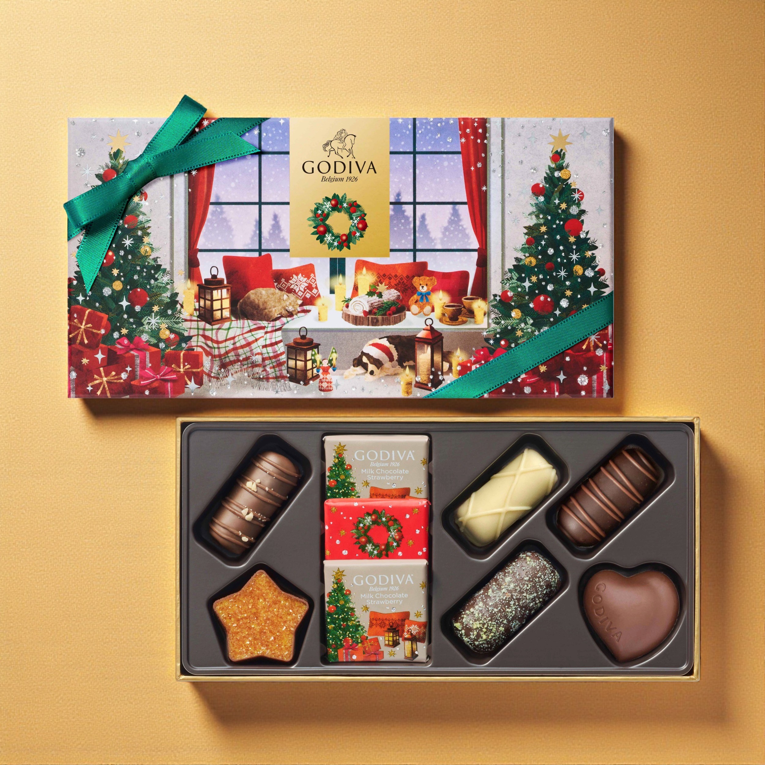 【クリスマス限定ボックス付】クリスマス限定チョコとハンカチのセット