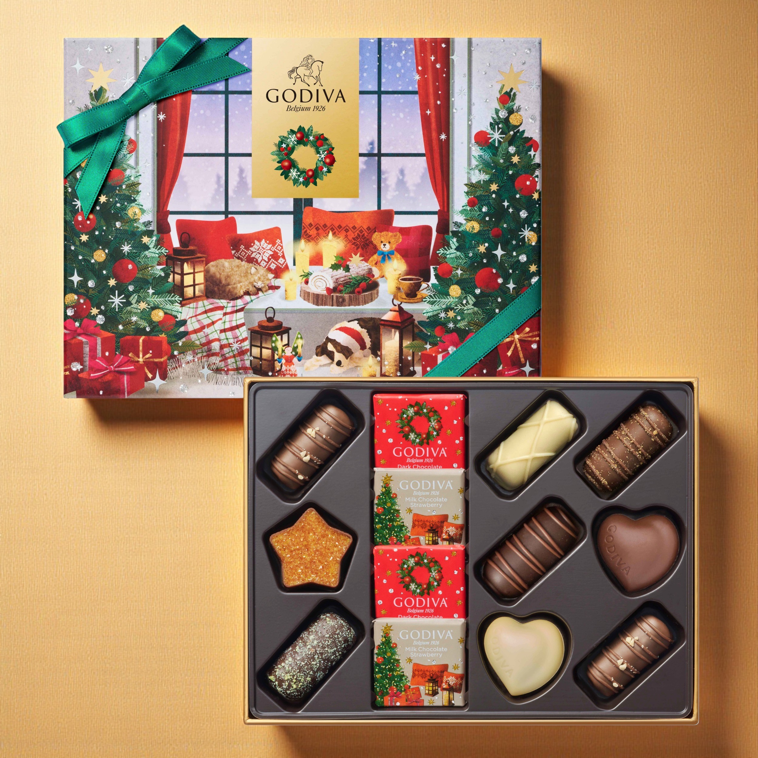 【クリスマス限定ボックス付】クリスマス限定チョコとハンカチのセット