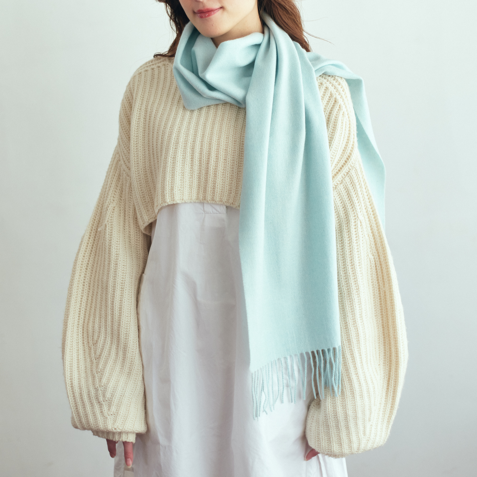 【還暦・刺繍名入れギフト】カシミヤ100%マフラー