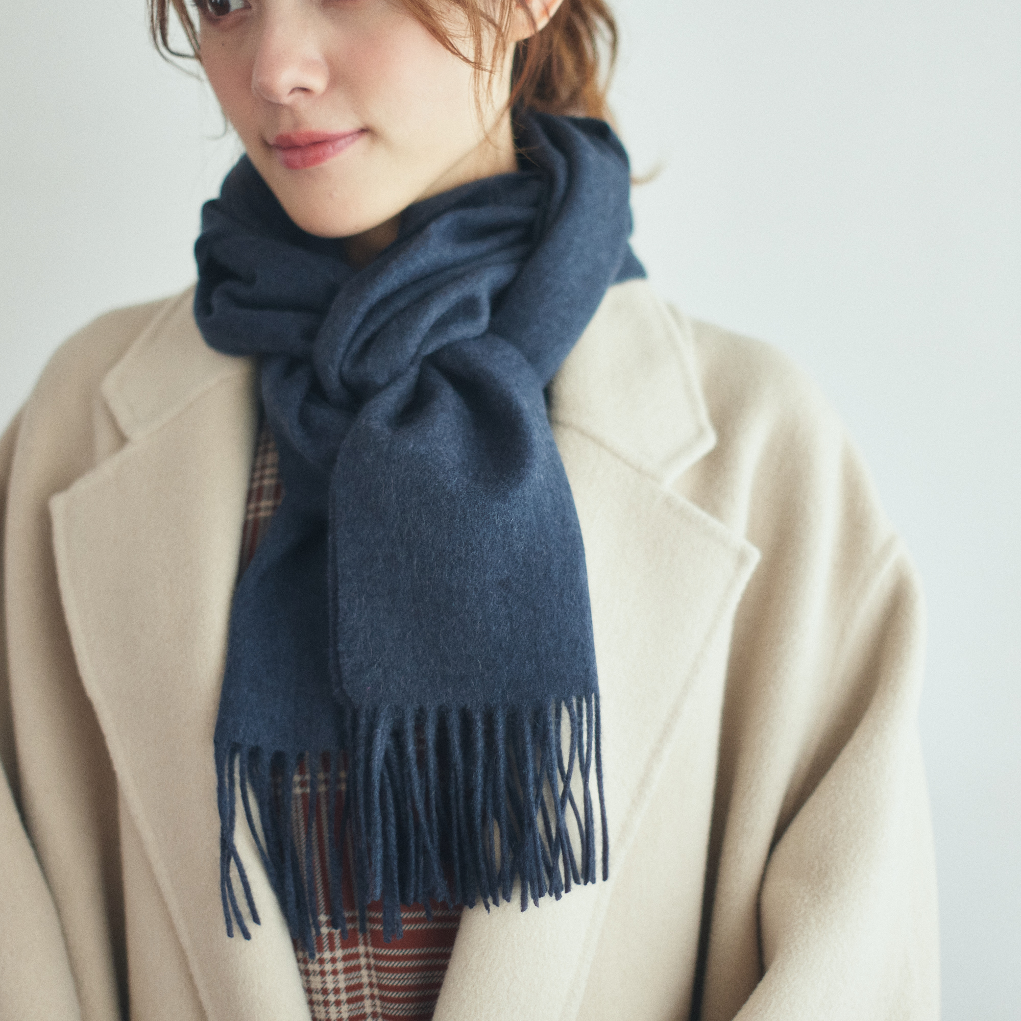 【還暦・刺繍名入れギフト】カシミヤ100%マフラー