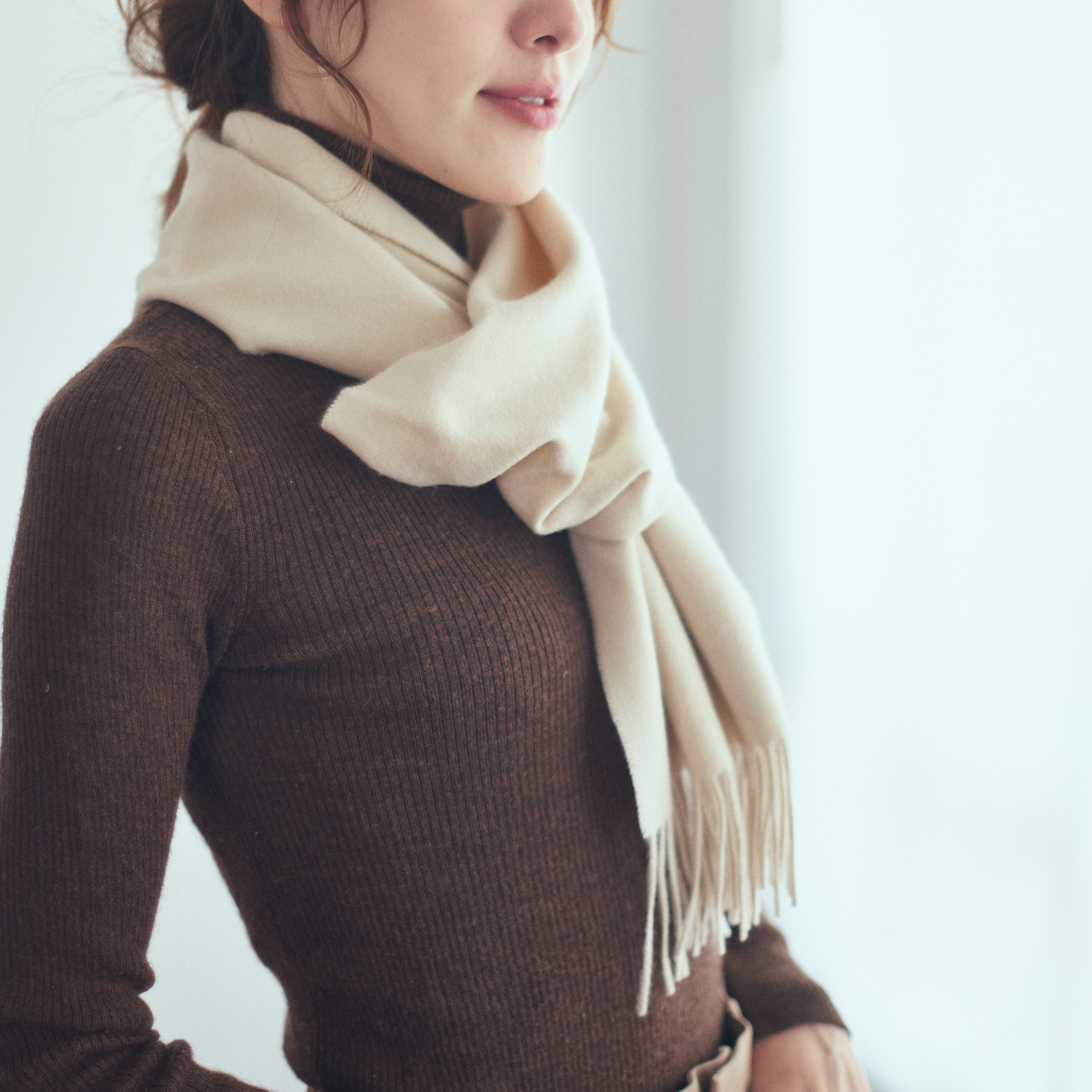 【還暦・刺繍名入れギフト】カシミヤ100%マフラー