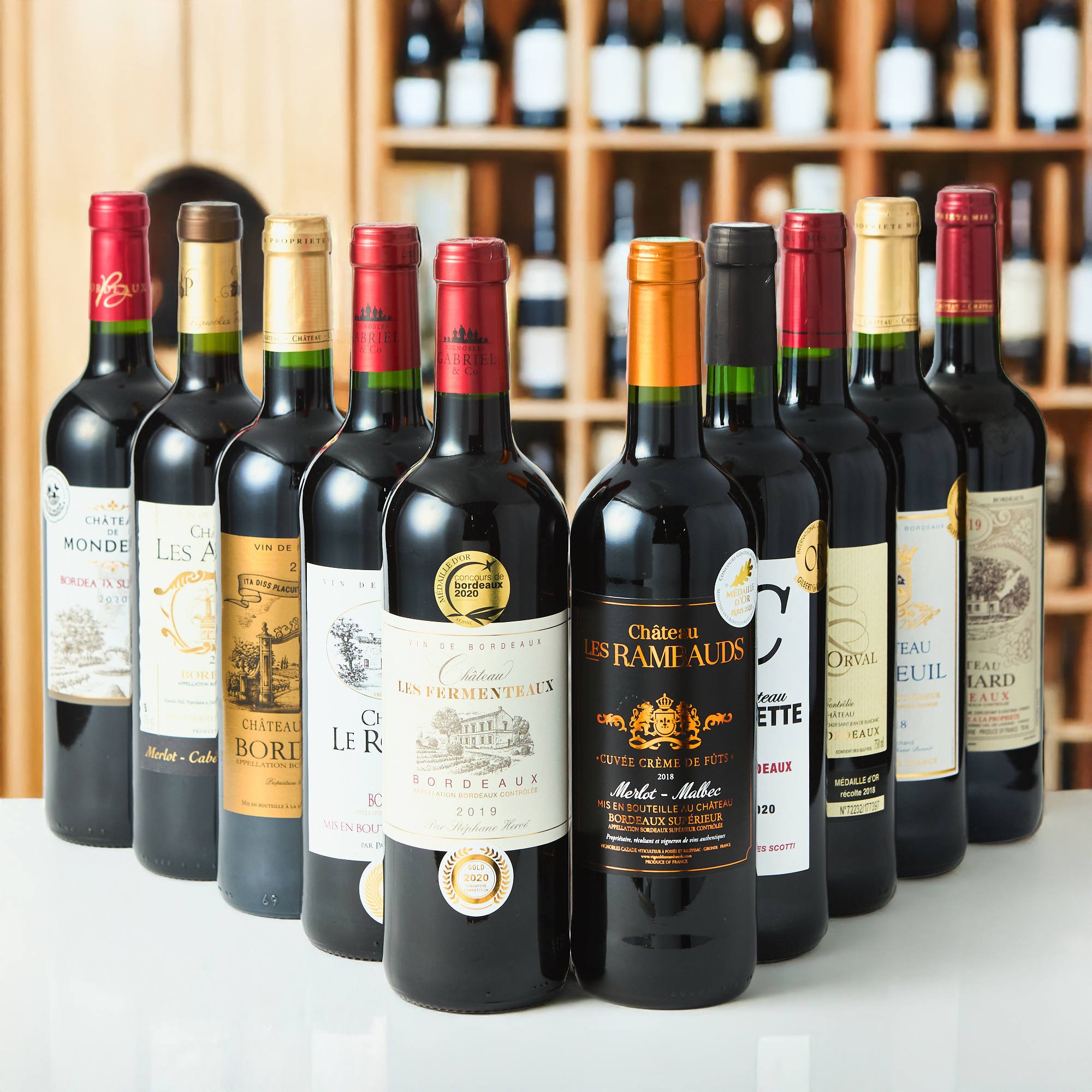 【タンプ限定】フランス・ボルドー金賞受賞赤ワイン１０本セット 