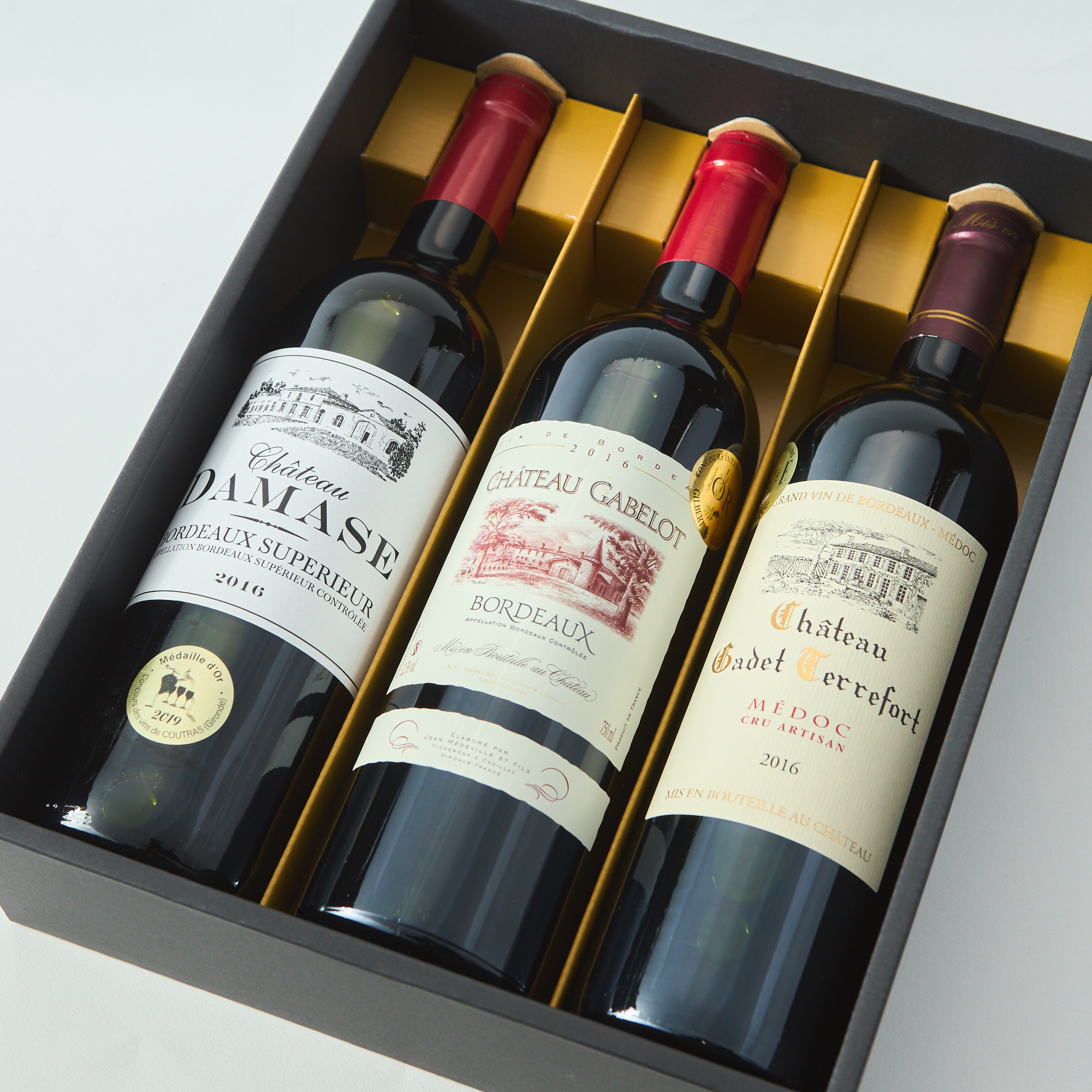 【タンプ限定】飲み頃　２０１６年　金賞ボルドー赤ワイン３本セット 