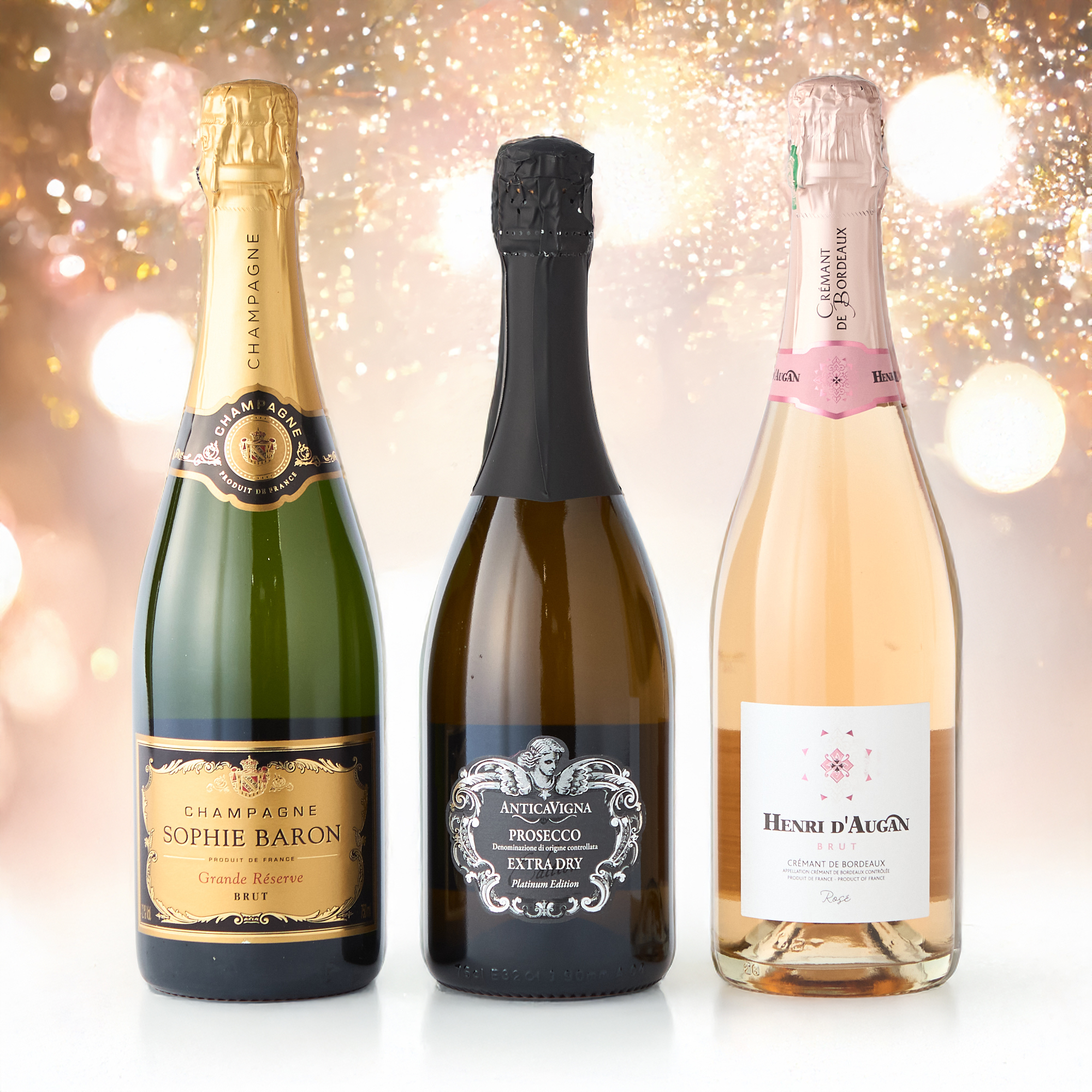 【タンプ限定】シャンパーニュ入り　スパークリングワイン３本セット 