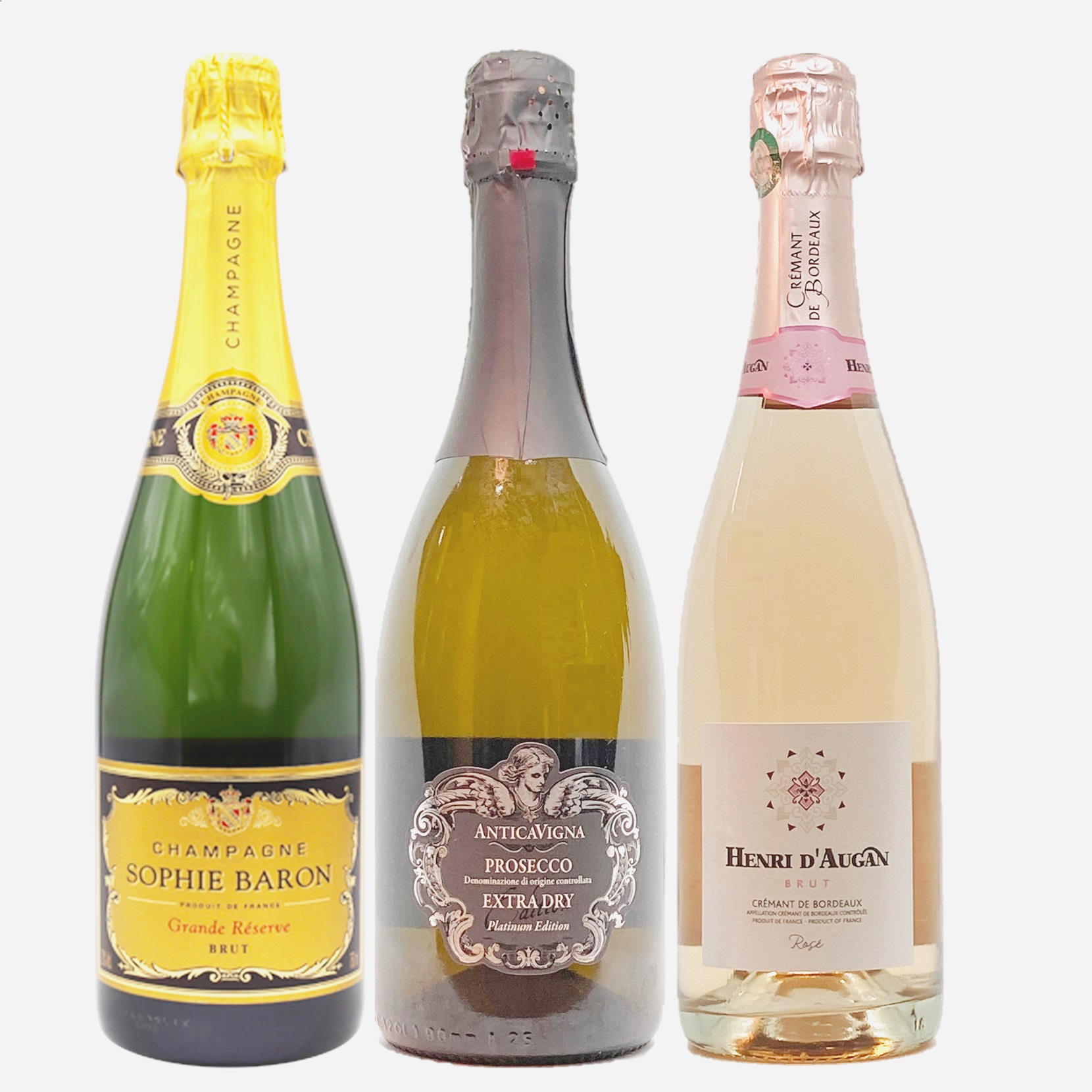 シャンパン 3本 シャンパーニュ入りスパークリングワイン3本セット