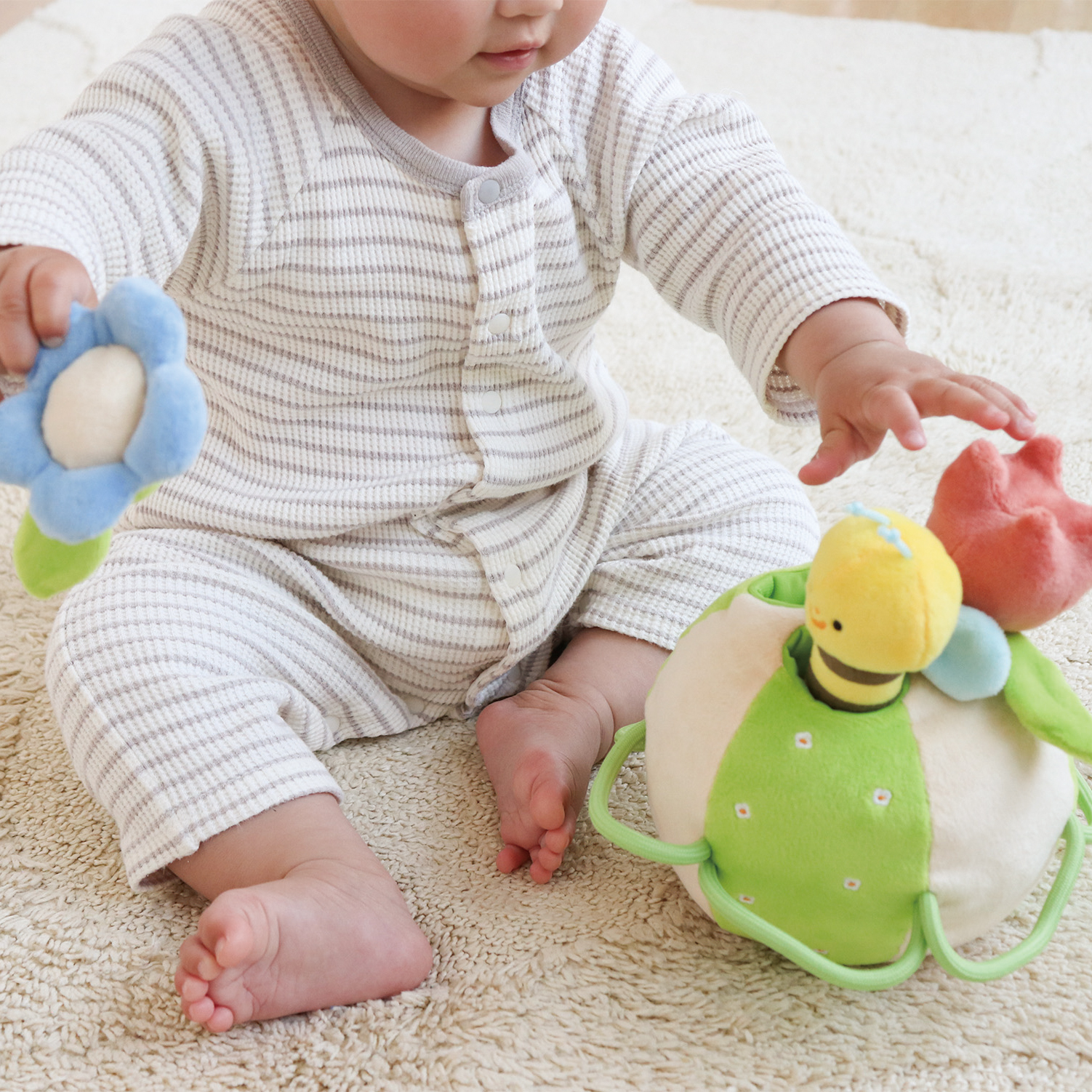 ふりふりみつばち&フード付きバスタオルセット