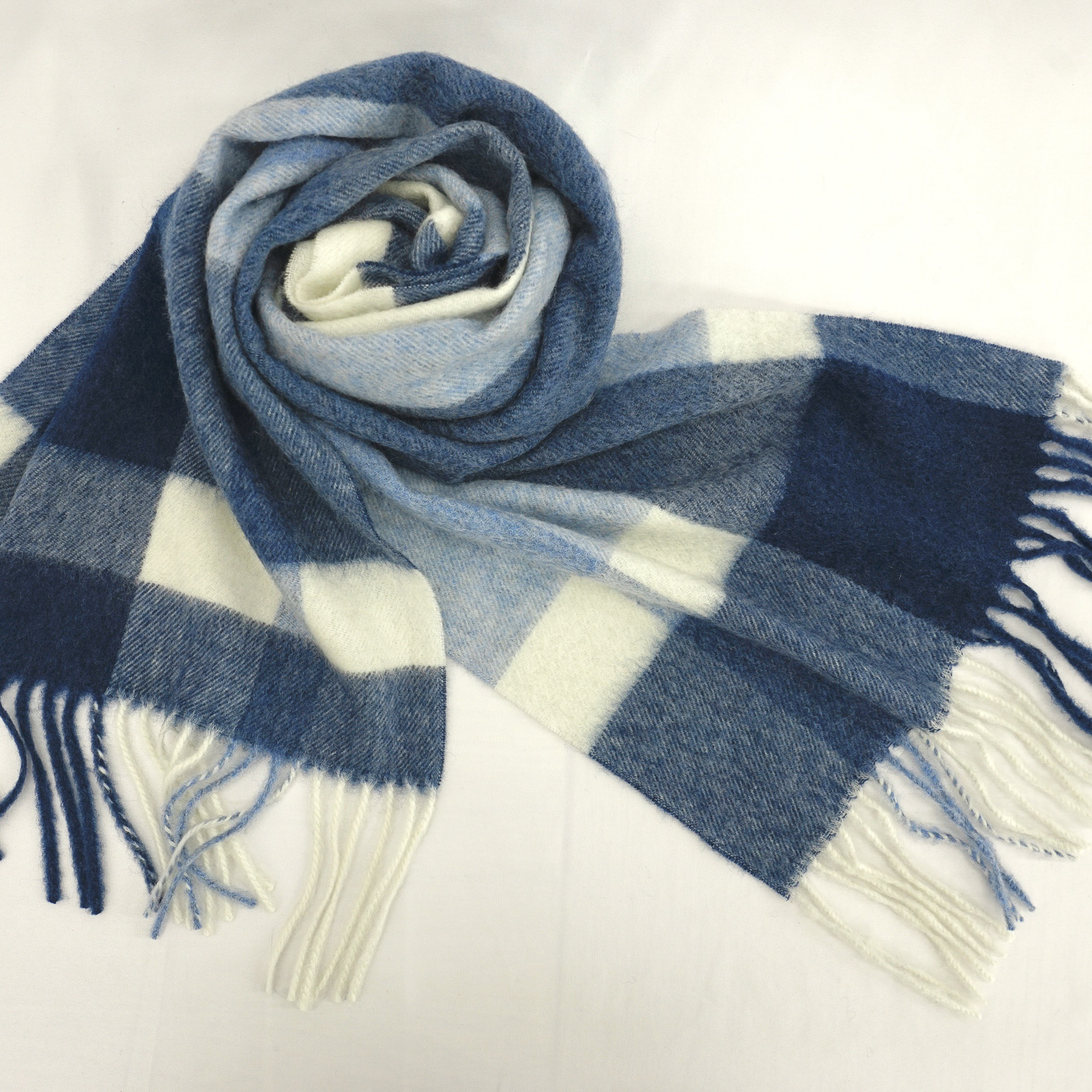 カシミヤ100%紡毛チェックマフラー(30×190cm) | Luna Luce Roca（ルナ  