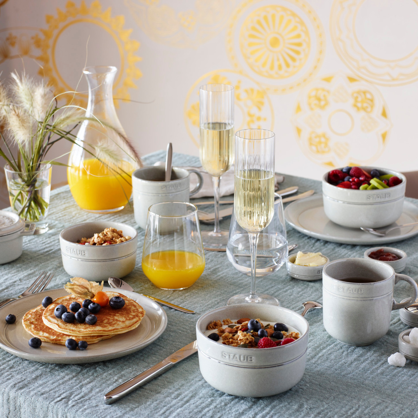 ＜ペア＞ダイニングライン プレートセット カンパーニュ