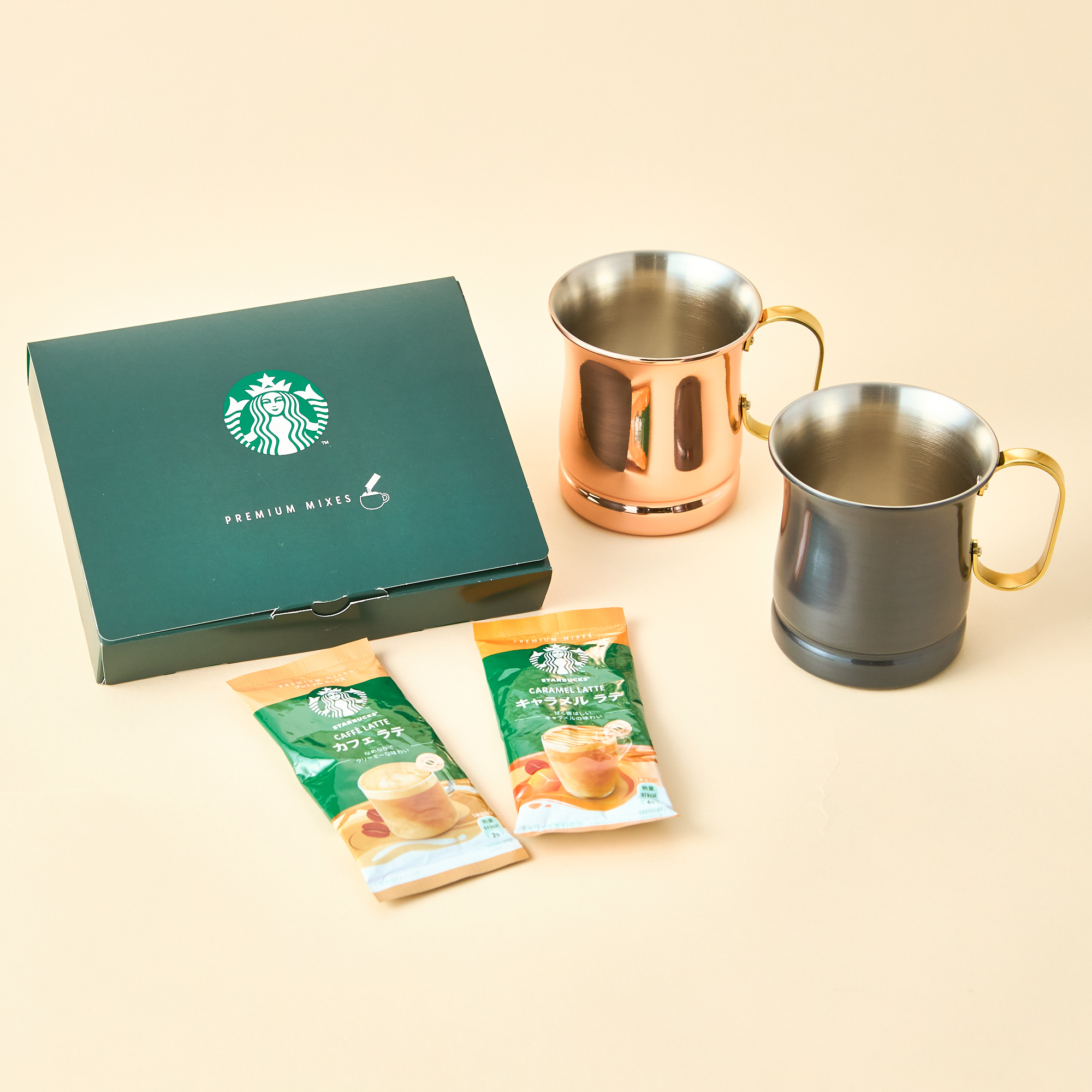 ＜ペア＞レトロな純銅マグと選べるスターバックスコーヒーのセット