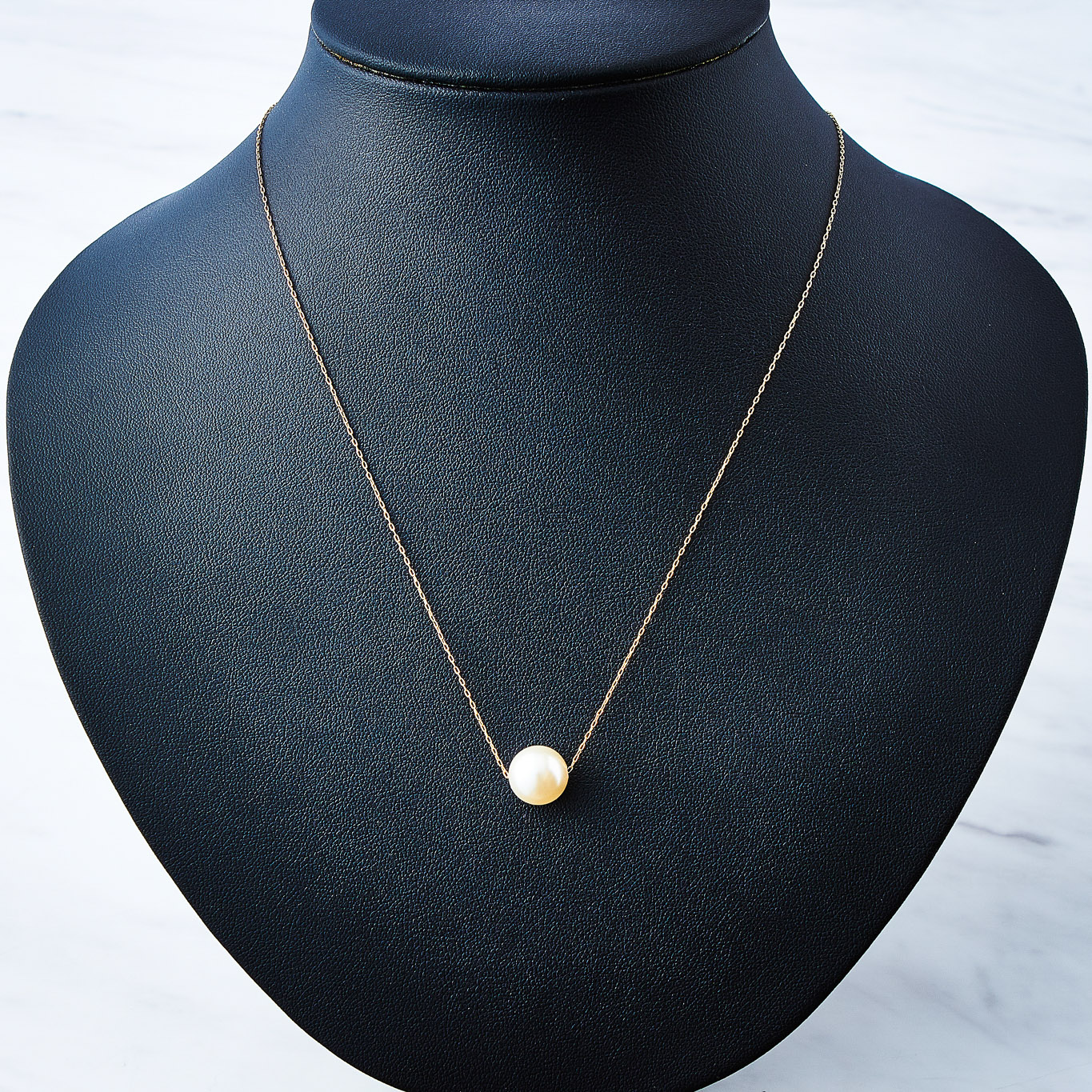 Single Pearl Long Necklace