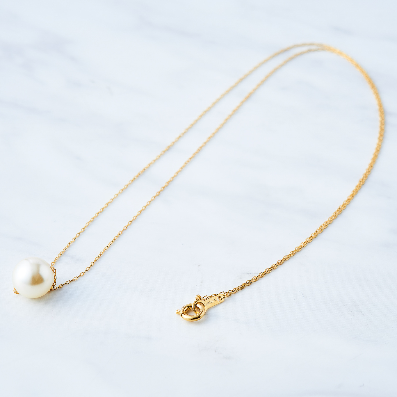 Single Pearl Long Necklace