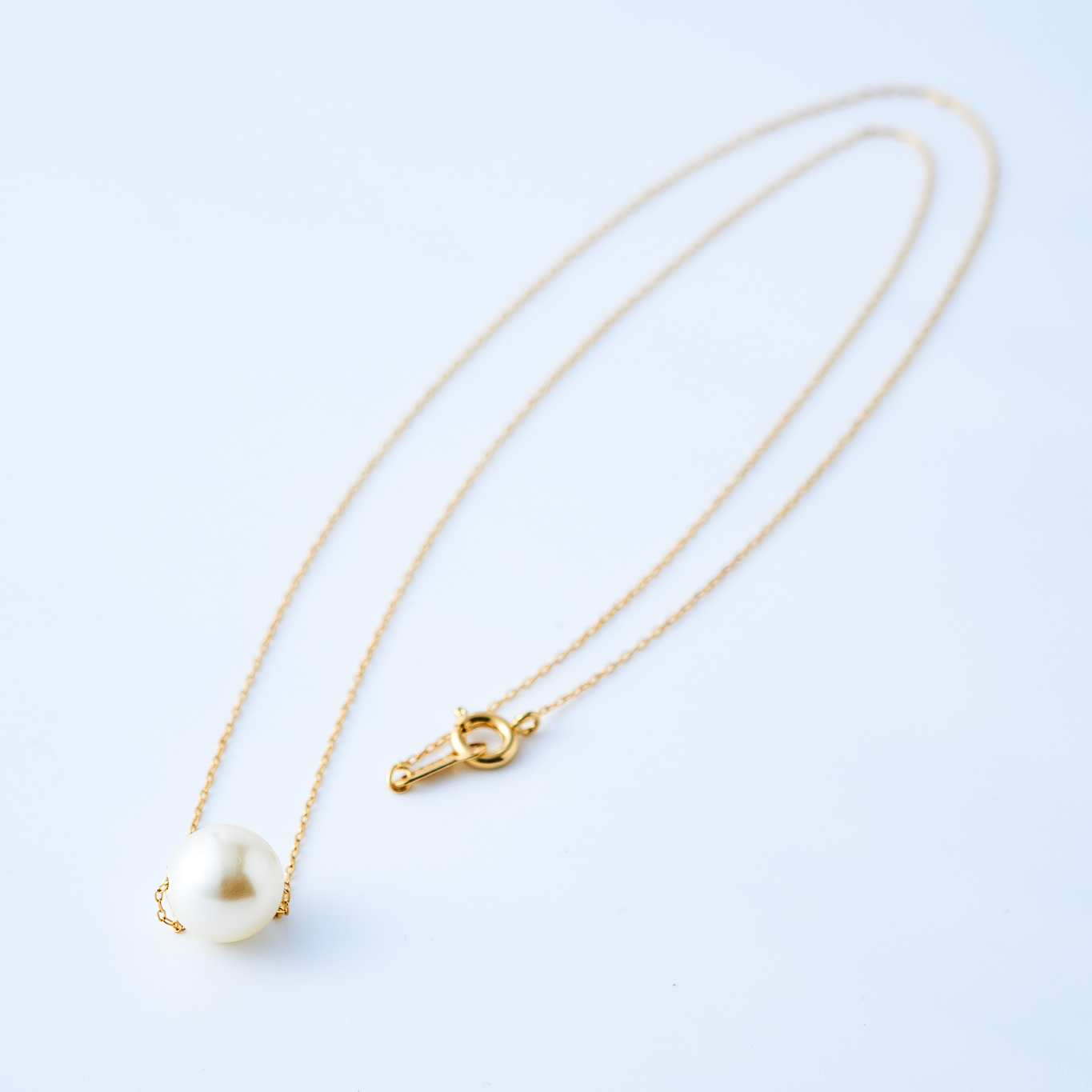 Single Pearl Long Necklace