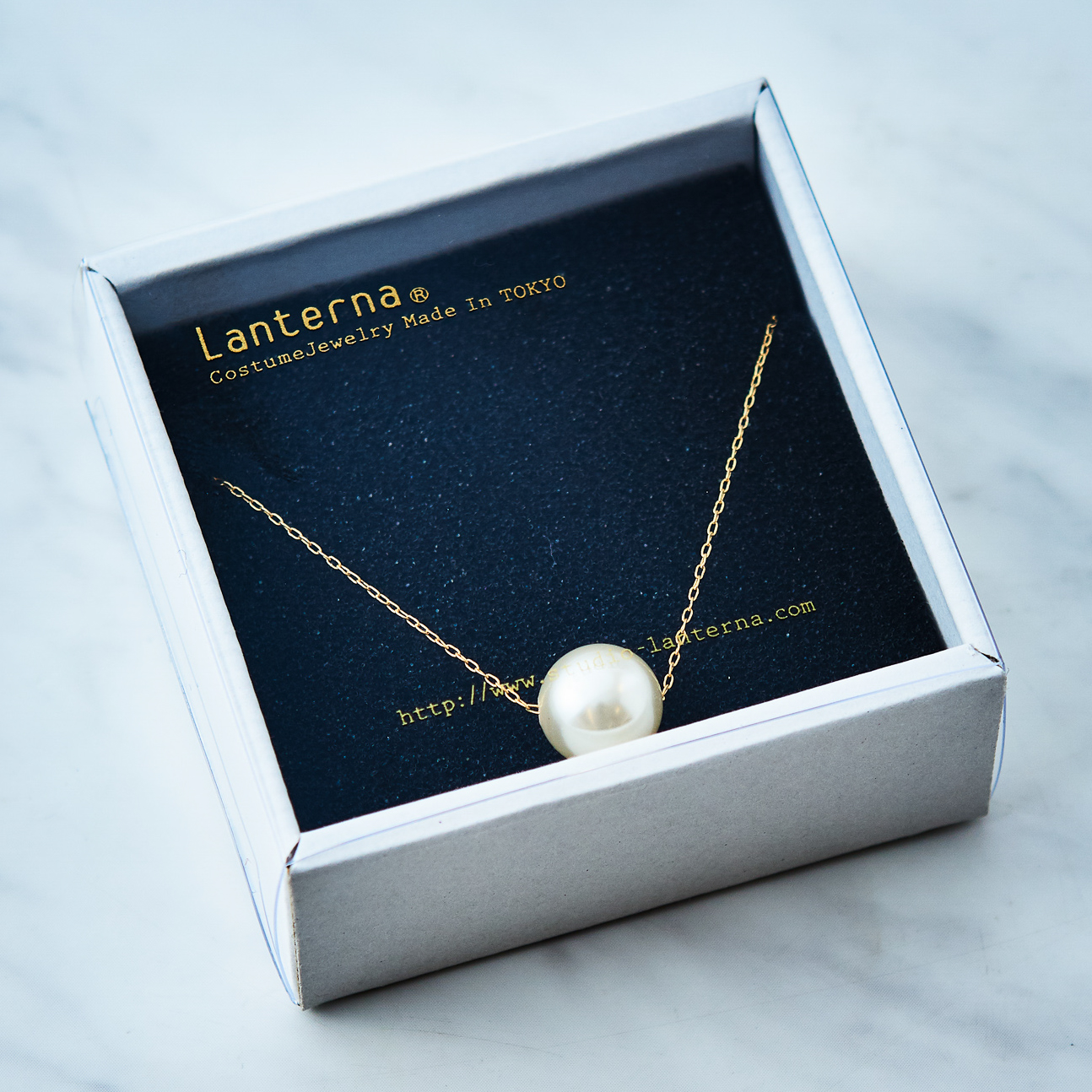 Single Pearl Long Necklace