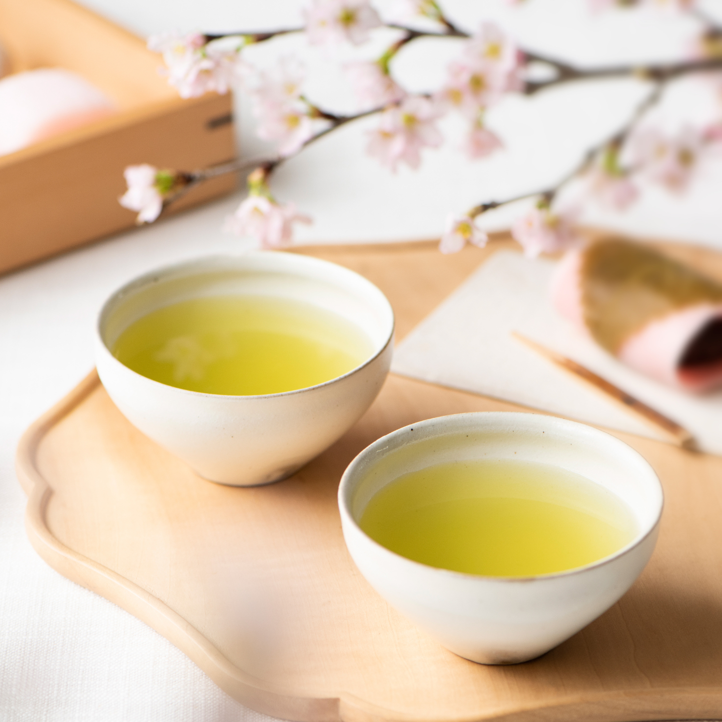抹茶カステラとさくらとお茶セット