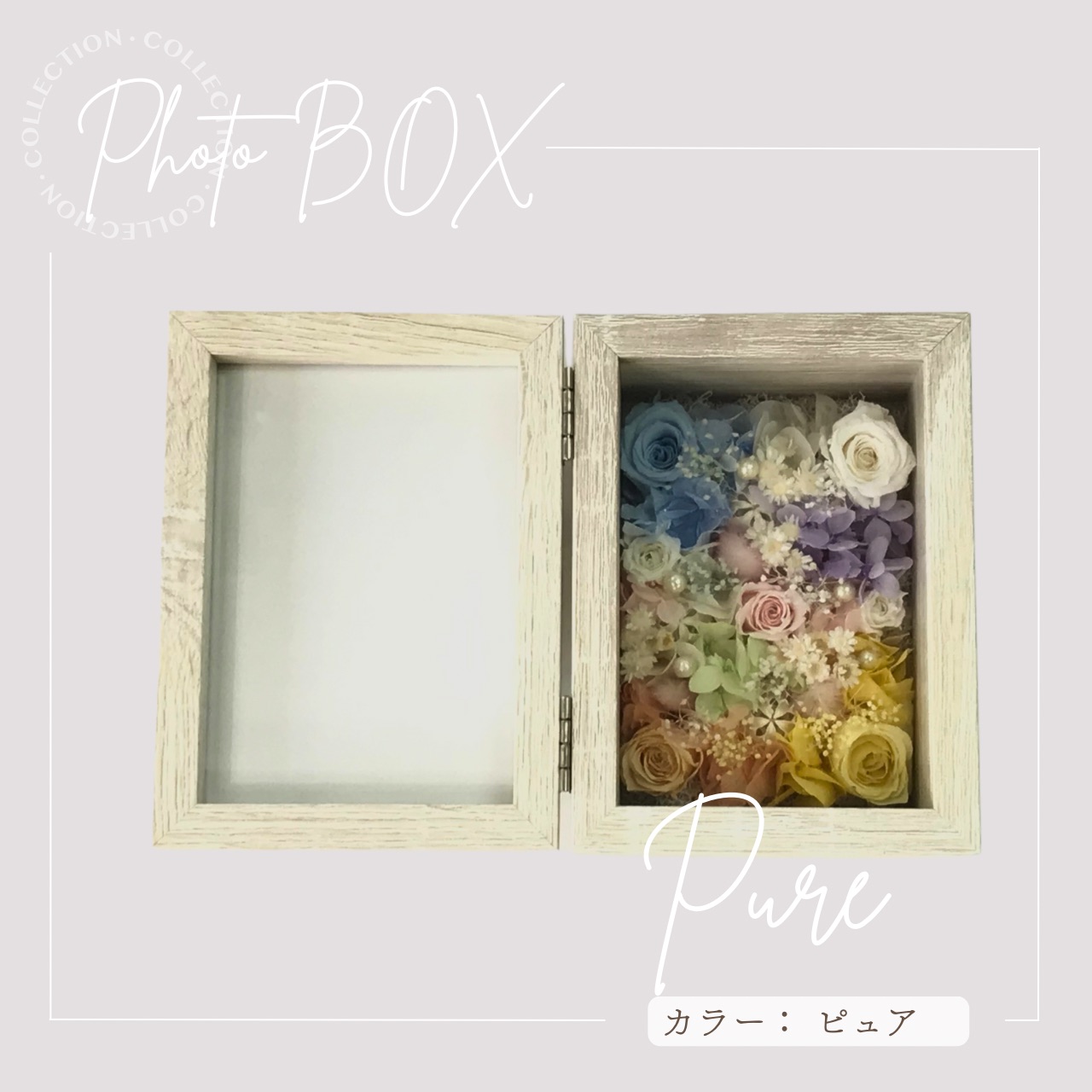 フォト&クラフトフレーム(ピュアシリーズ）ペットちゃんのお供え(M)