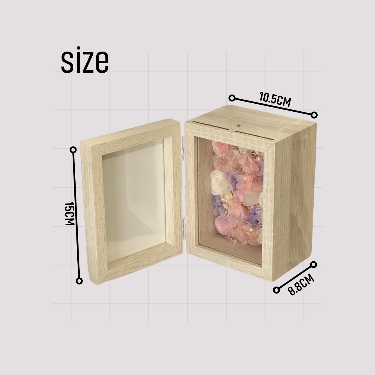 フォト&クラフトフレーム(ピュアシリーズ）ペットちゃんのお供え(M)