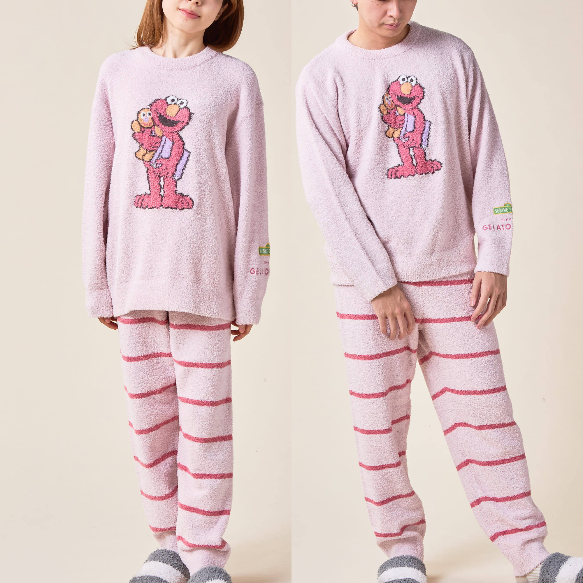 SESAME STREET】モチーフJQDプルオーバー&ロングパンツペアセット  