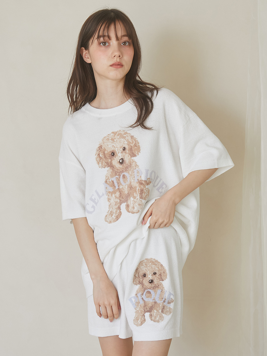 激安 超特価商店街  WOMEN】トイプードルJQDプルオーバー＆ショートパンツ | gelato ルームウェア・パジャマ
