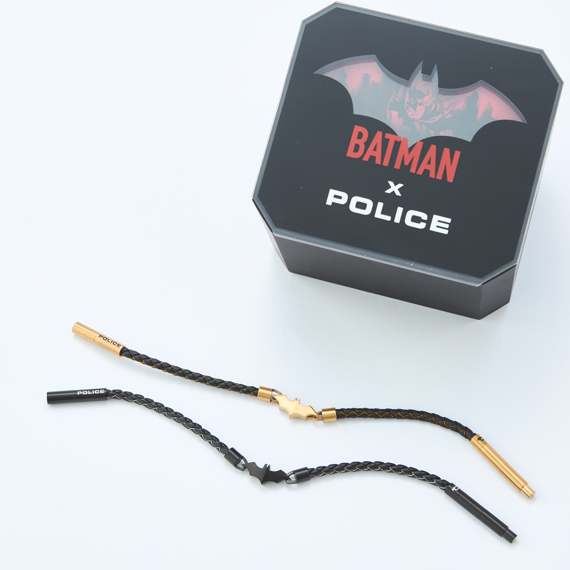 【POLICE×BATMAN】BATARANG コードブレスレット｜専用BOX付き