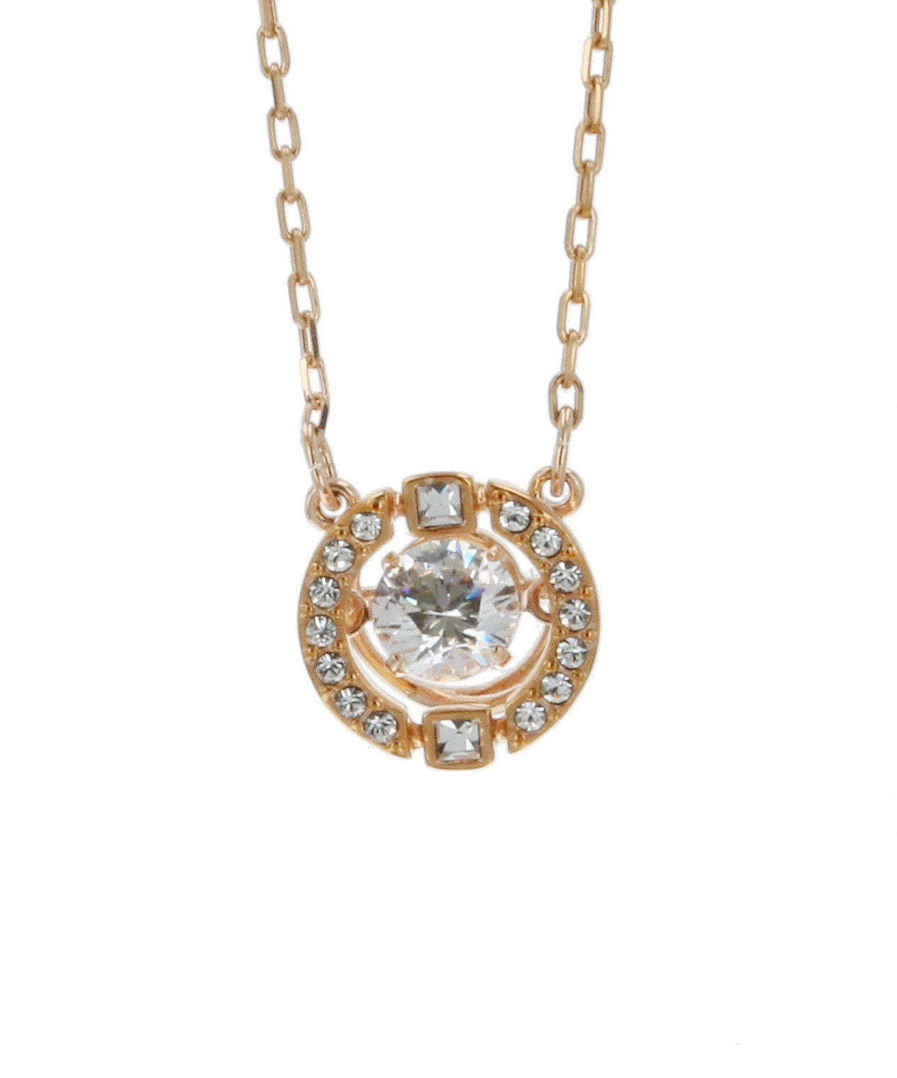 Una スパークリングダンスラウンドカットネックレス | Swarovski 