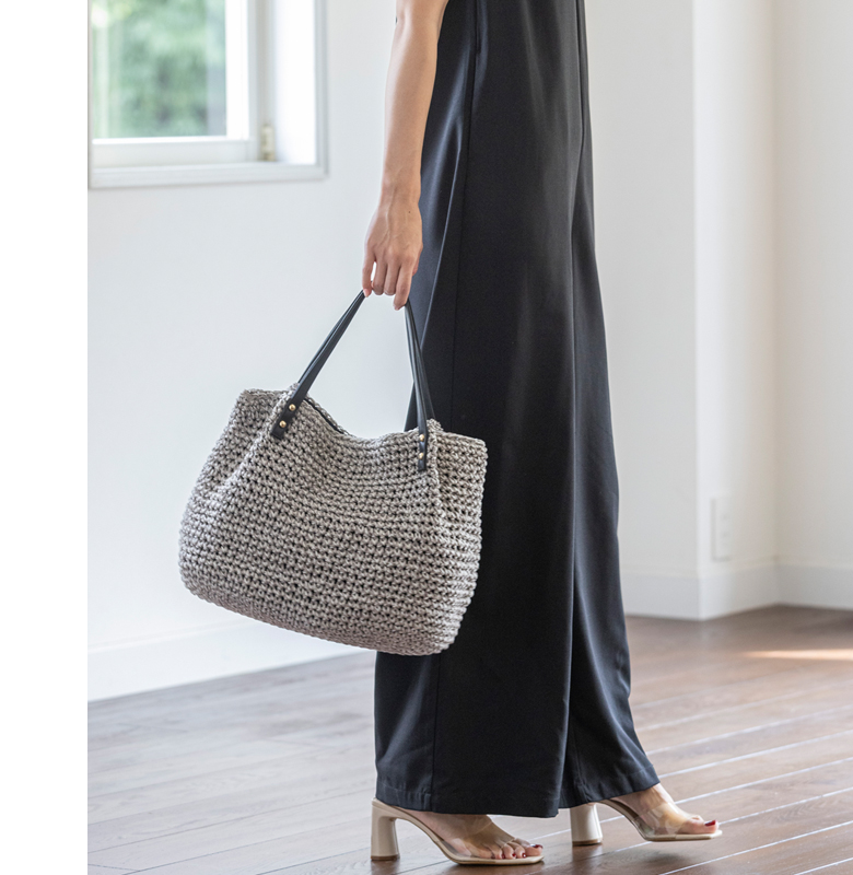 【チクチクしない優しい肌触り】 かごバッグ A4サイズ対応の大容量 トートバッグ 216