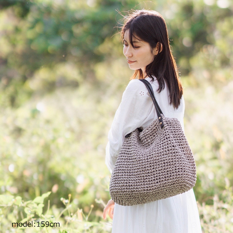 【チクチクしない優しい肌触り】 かごバッグ A4サイズ対応の大容量 トートバッグ 216