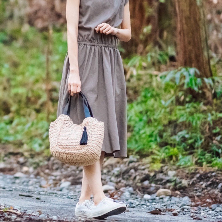 【ちょうどいいサイズ感】チクチクしない かごバッグ 普段使い トートバッグ 219