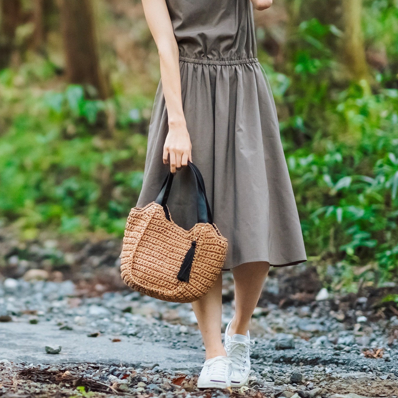 【ちょうどいいサイズ感】チクチクしない かごバッグ 普段使い トートバッグ 219