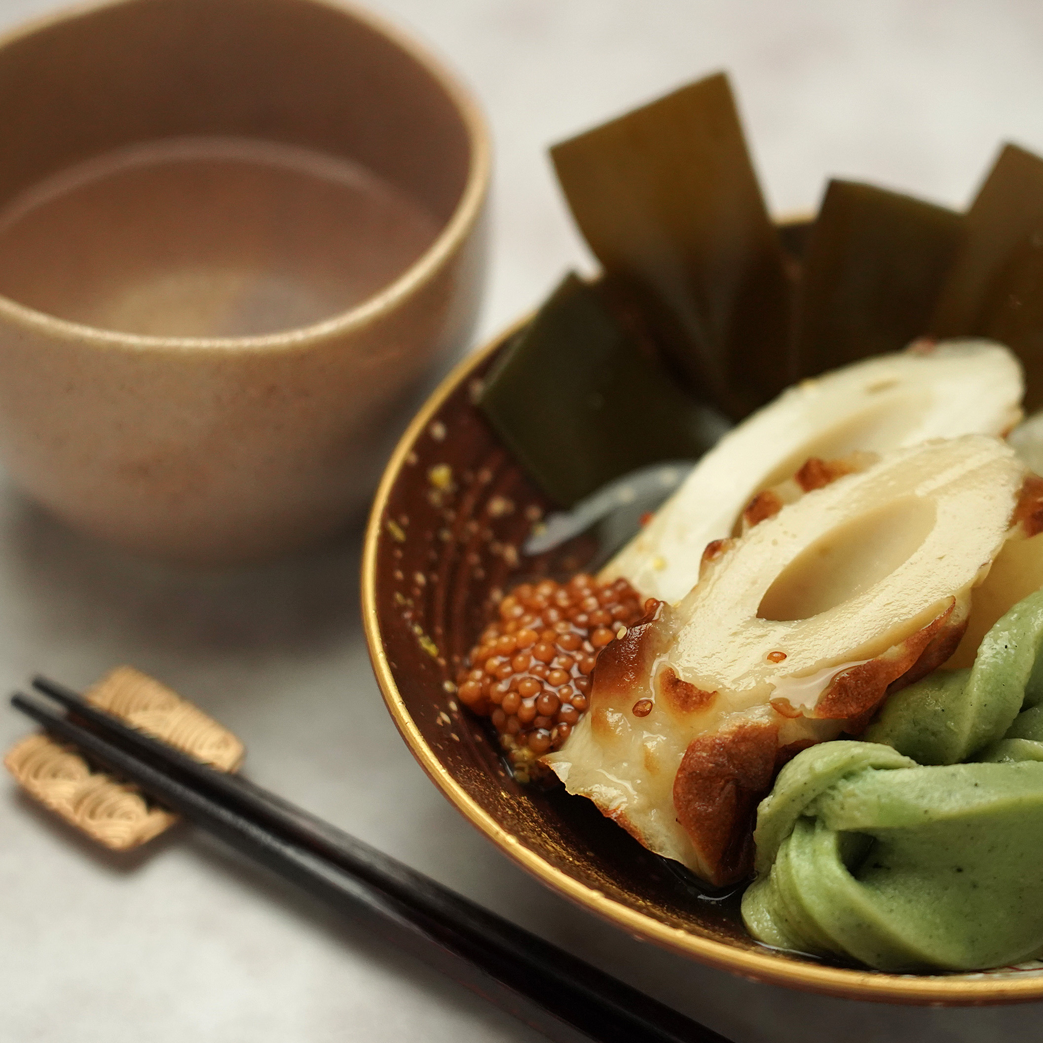 プレミアム熟成生マスタード（2個）と9ハーブ＆スパイスオリーブオイル（1本）ギフトボックス 