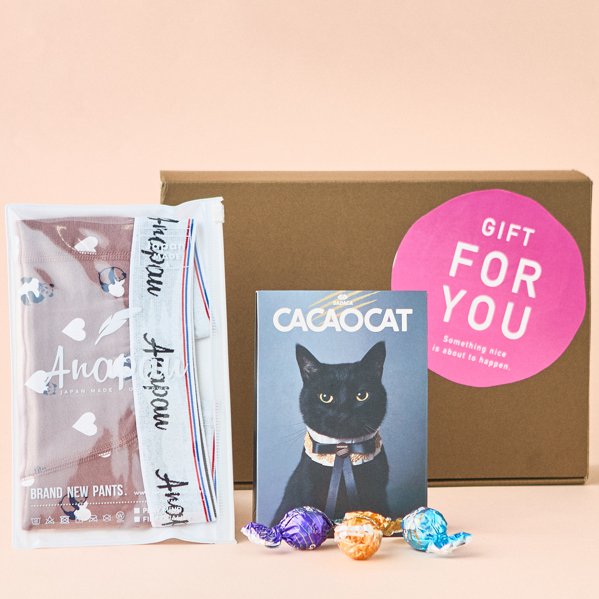 【BOX付】メンズボクサーパンツ＆CACAOCAT セット