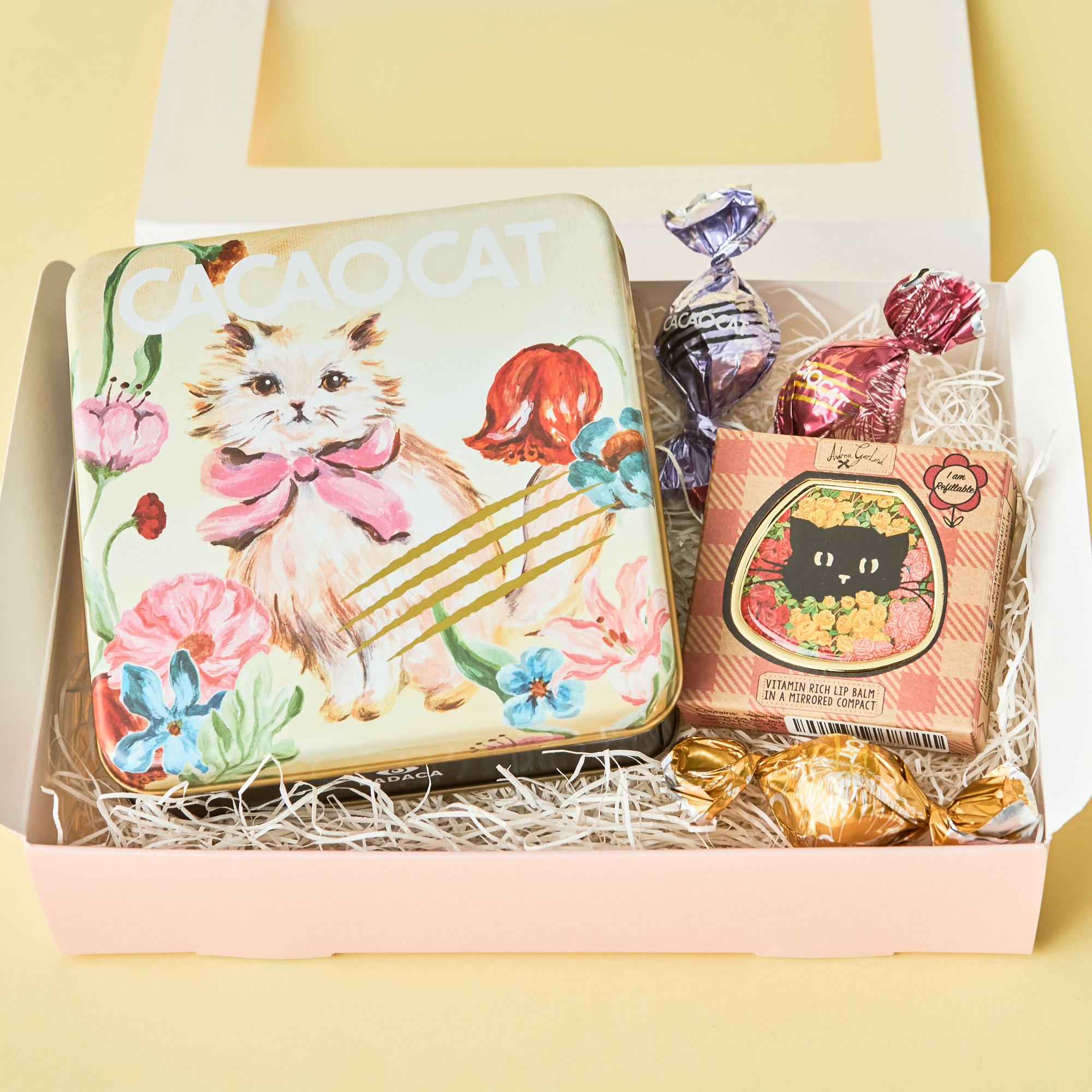 【BOX付】ネコチョコ＆アロマリップ・ネイルバームセット