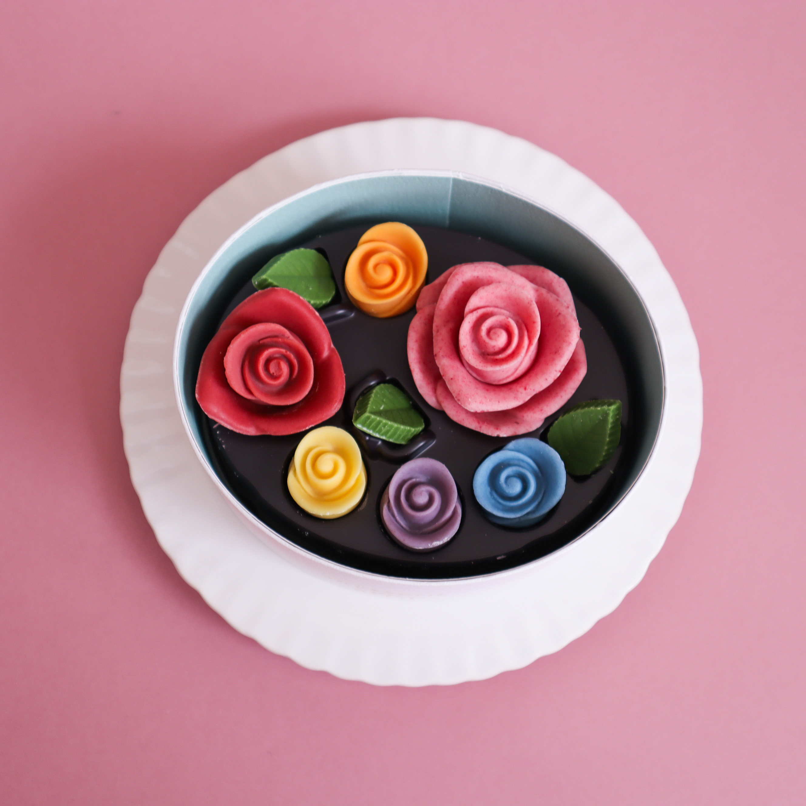 【ショッパー付】コスメ＆お花のチョコレートセット