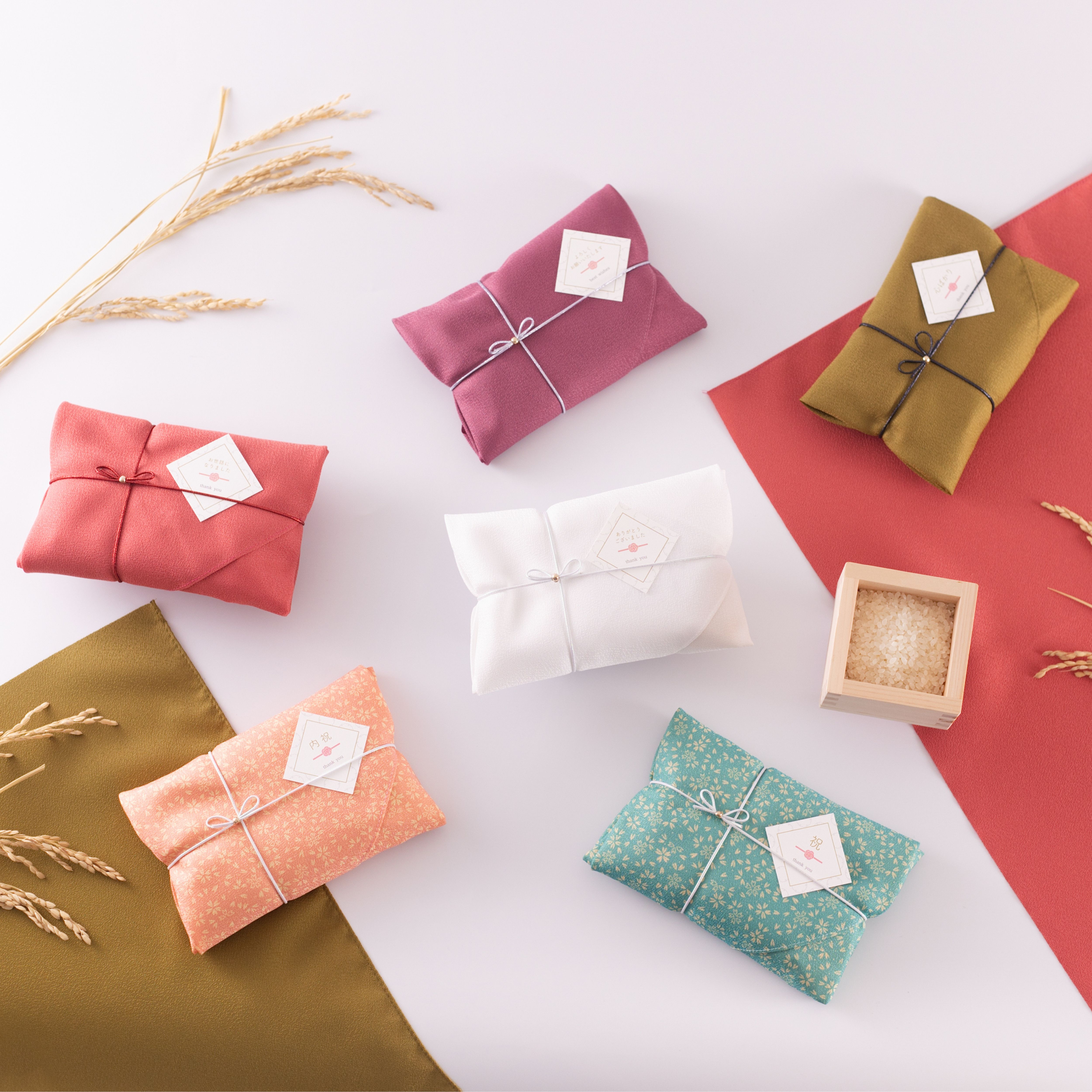 【一人ひとりに想いを届ける風呂敷米】選べるメッセージ・風呂敷