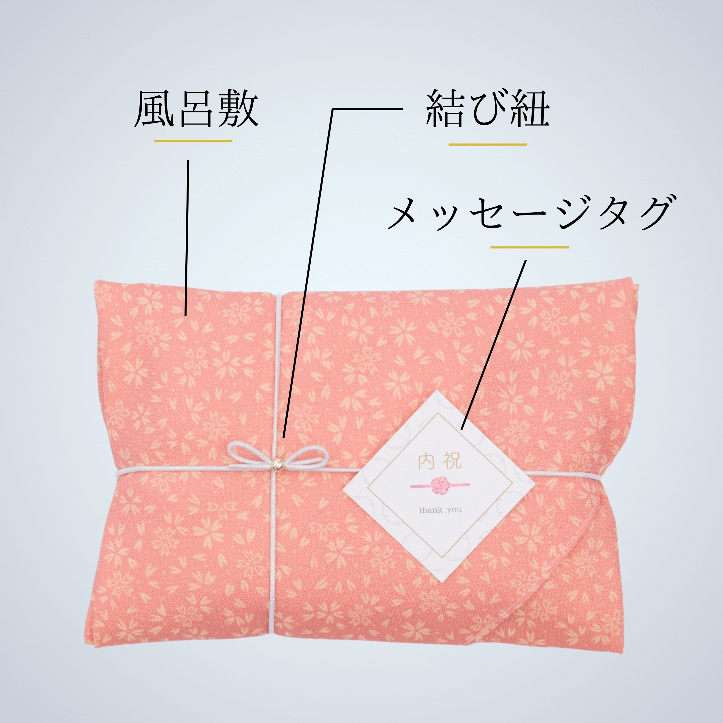 【一人ひとりに想いを届ける風呂敷米】選べるメッセージ・風呂敷