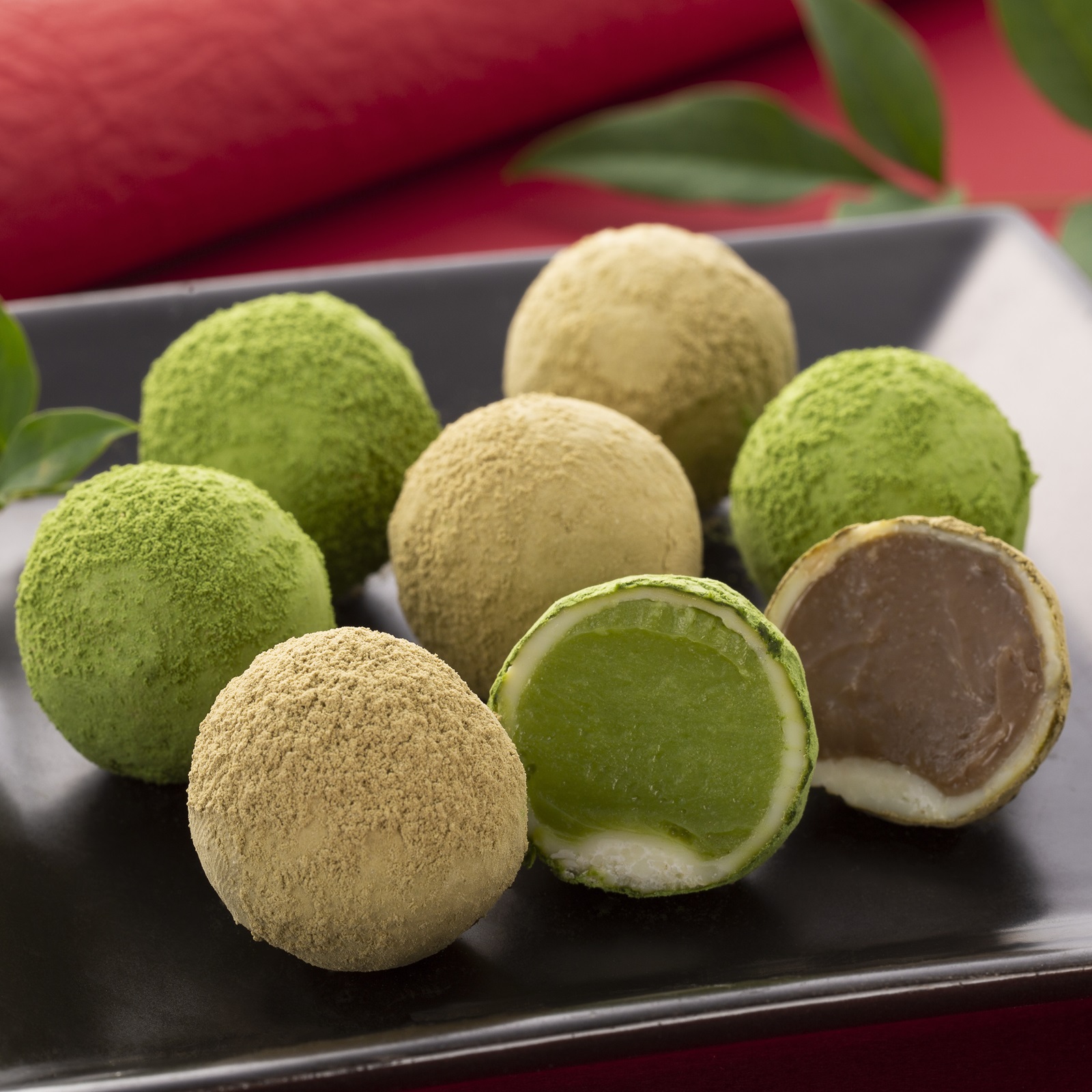 宇治抹茶・ほうじ茶トリュフチョコレート 6粒 お返し バレンタイン ホワイトデー 誕生日 抹茶スイーツ お菓子