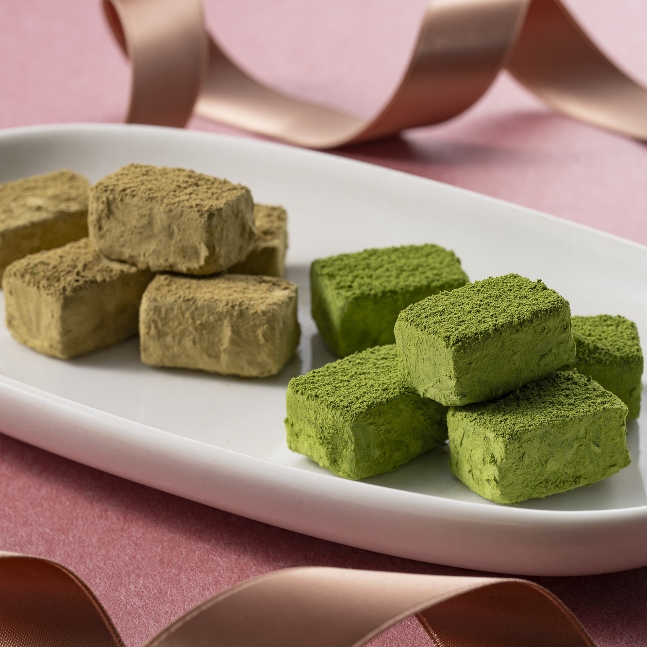 宇治抹茶・ほうじ茶生チョコレート 16粒 お返し バレンタイン ホワイトデー 誕生日 お菓子 抹茶スイーツ