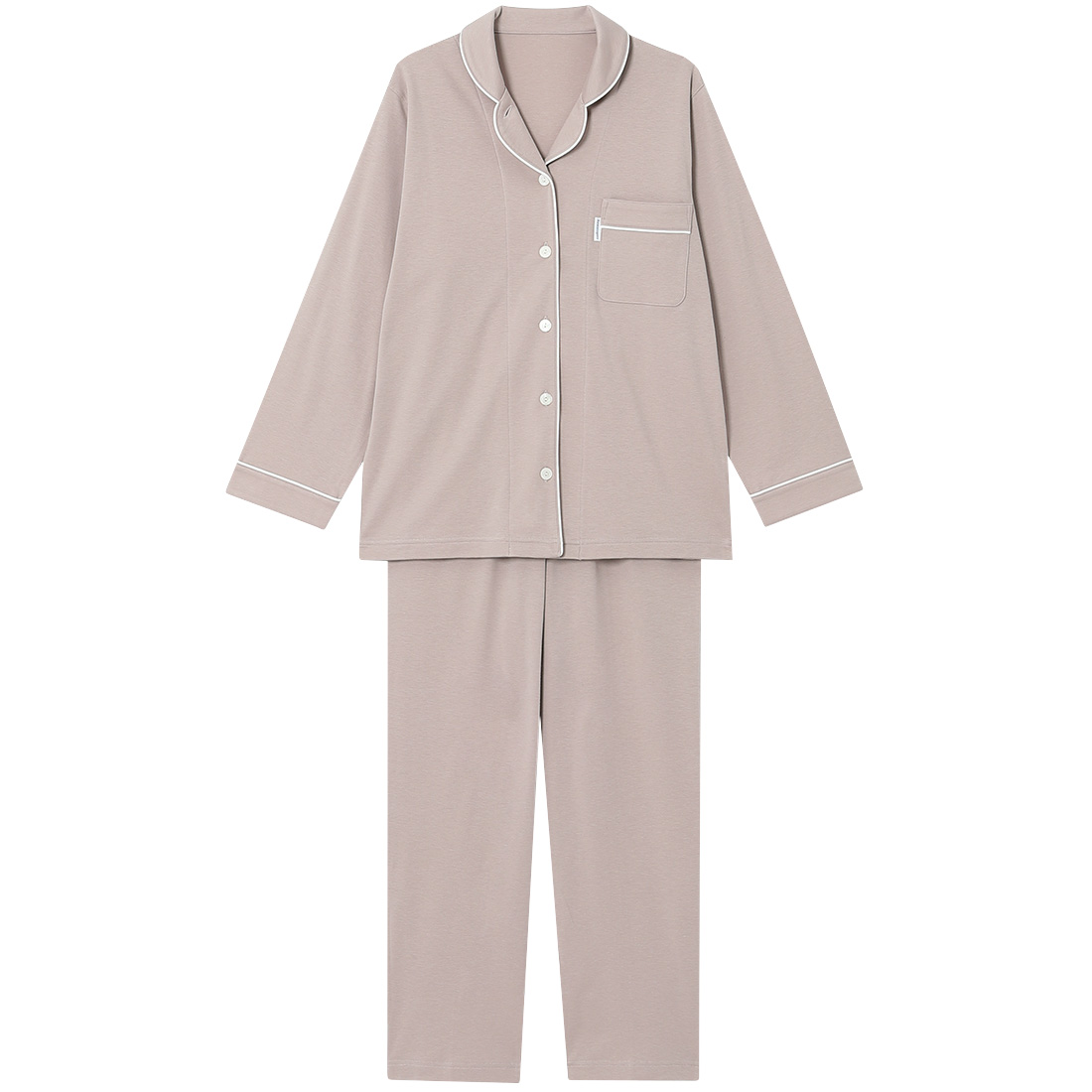 【厳選素材の極上の肌ざわり】天綿100%スムース パジャマペアセット【睡眠科学】