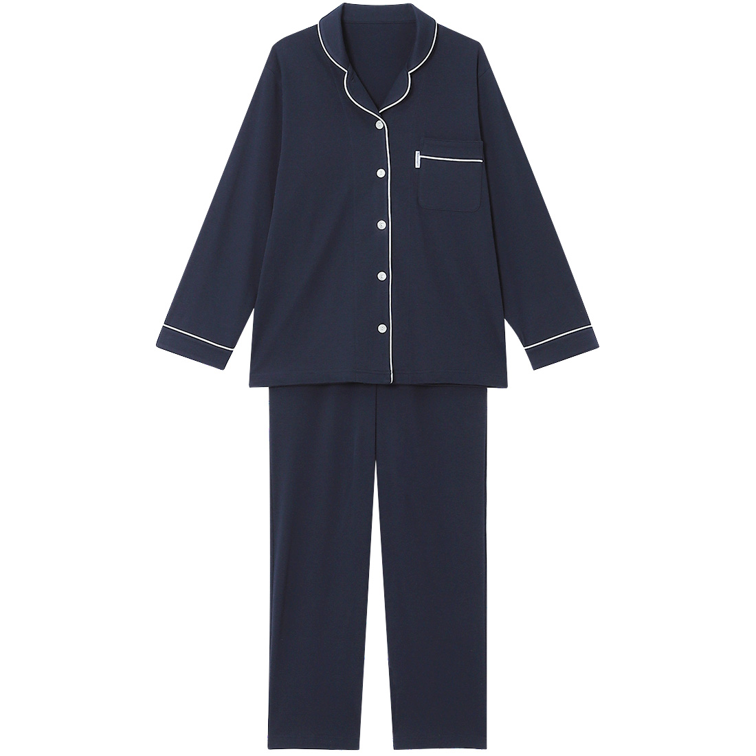 【厳選素材の極上の肌ざわり】天綿100%スムース パジャマペアセット【睡眠科学】