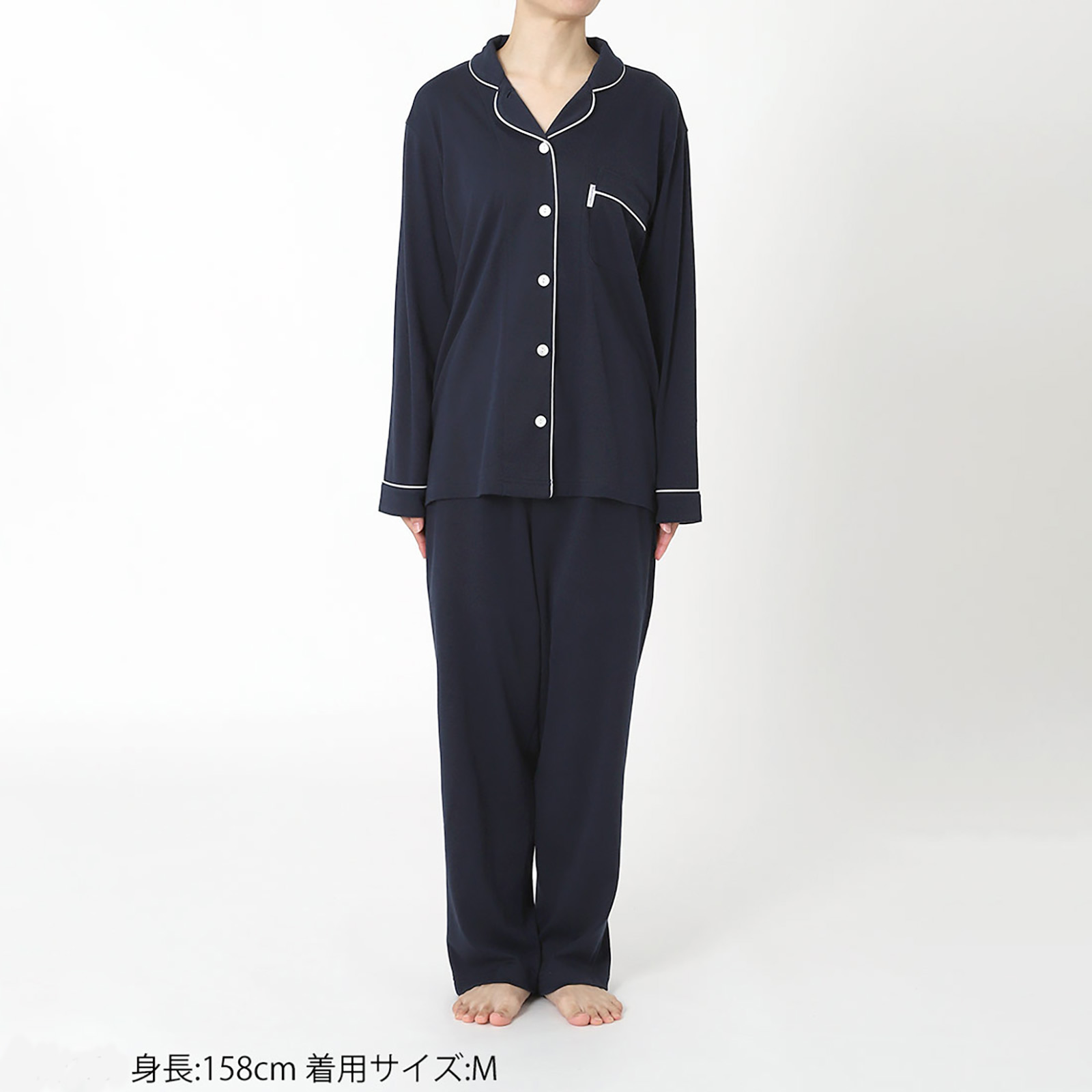 【厳選素材の極上の肌ざわり】天綿100%スムース パジャマペアセット【睡眠科学】