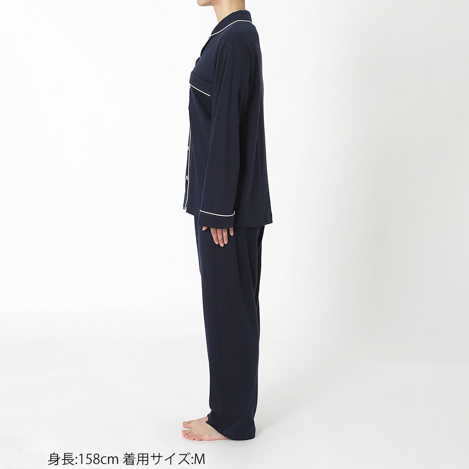 【厳選素材の極上の肌ざわり】天綿100%スムース パジャマペアセット【睡眠科学】