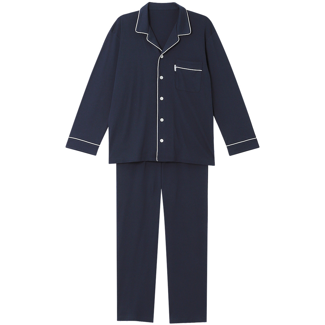 【厳選素材の極上の肌ざわり】天綿100%スムース パジャマペアセット【睡眠科学】