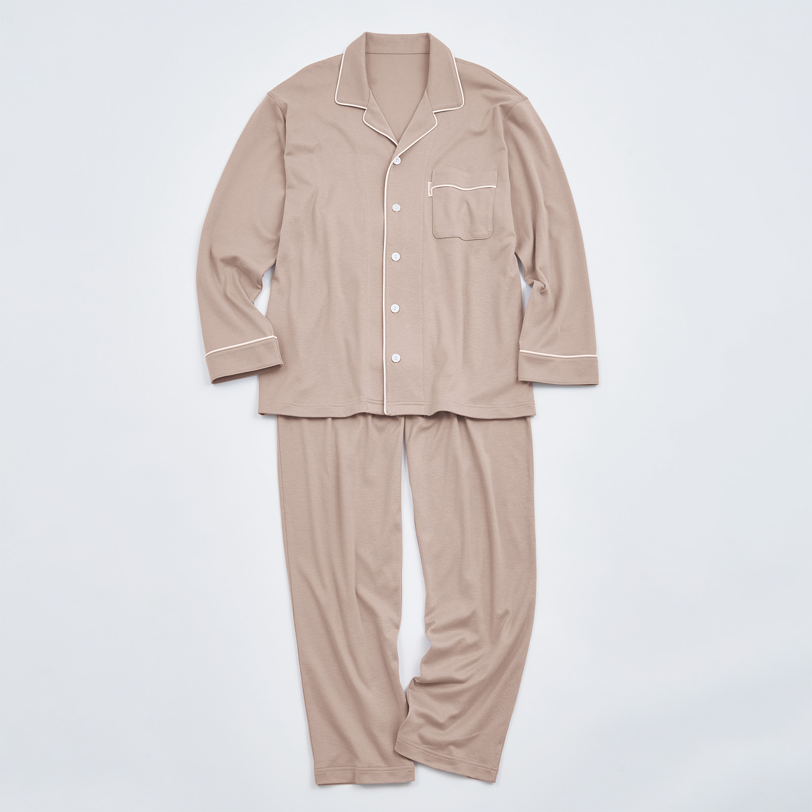 【厳選素材の極上の肌ざわり】天綿100%スムース パジャマペアセット【睡眠科学】