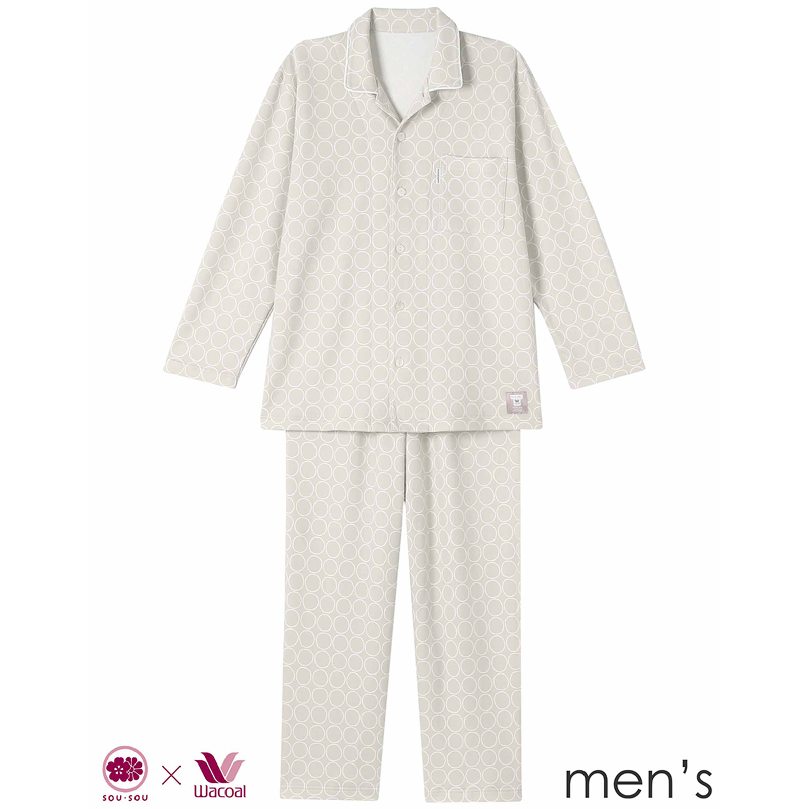 綿100％の冬のあったかパジャマペアセット｜ＳＯＵ・ＳＯＵ柄
