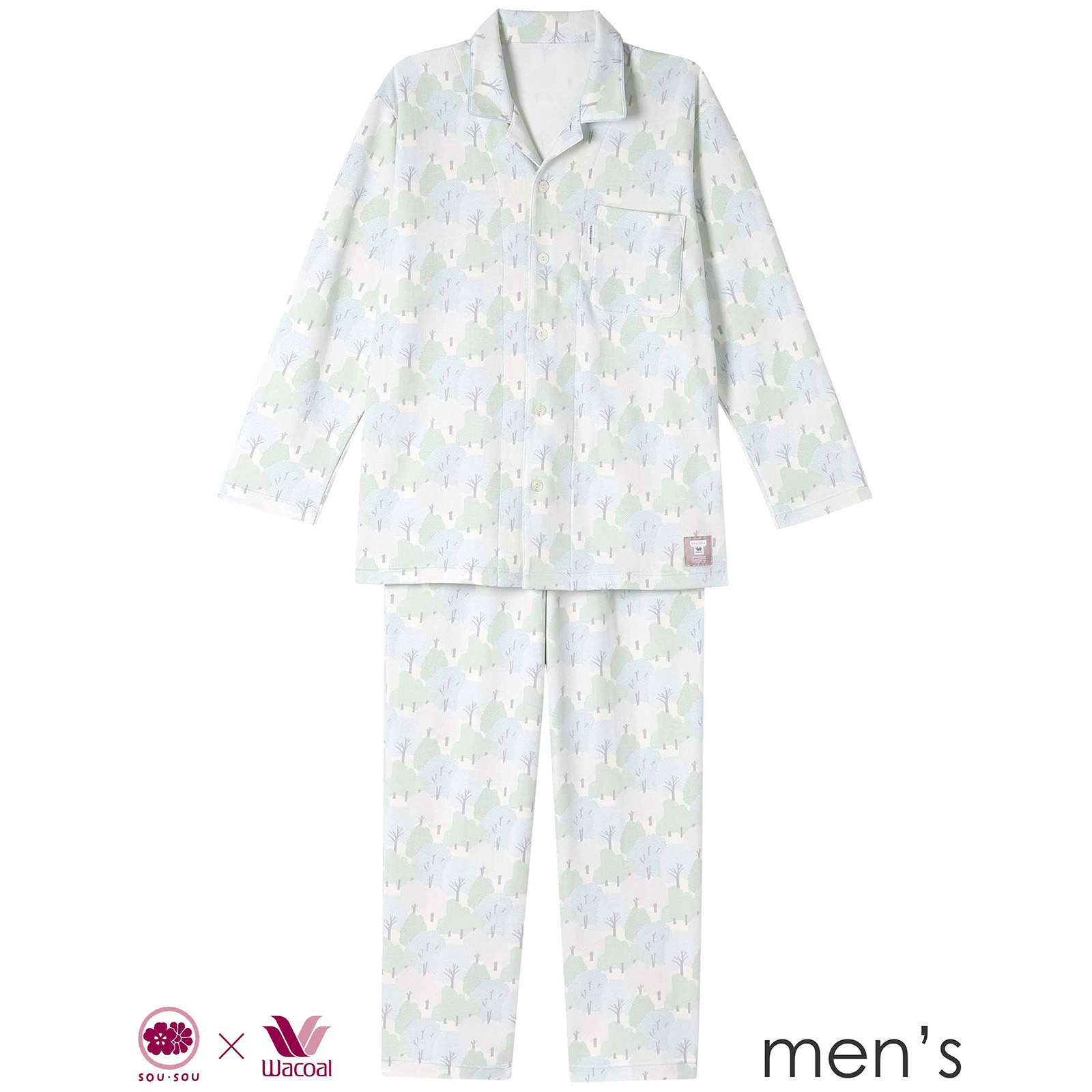 綿100％の冬のあったかパジャマペアセット｜ＳＯＵ・ＳＯＵ柄