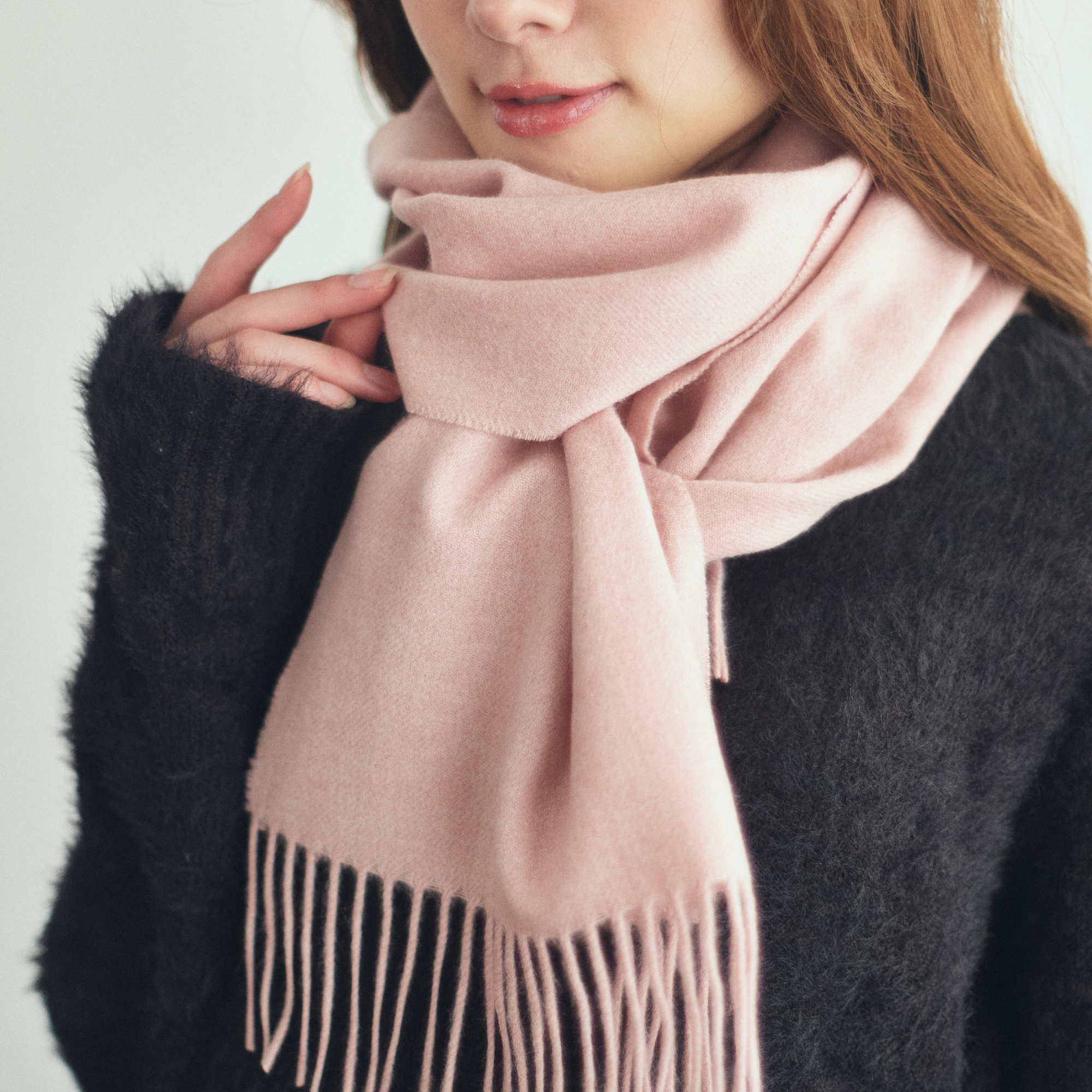 【BOX付】カシミヤ100%マフラーとブーケドゴディバミニハート缶セット